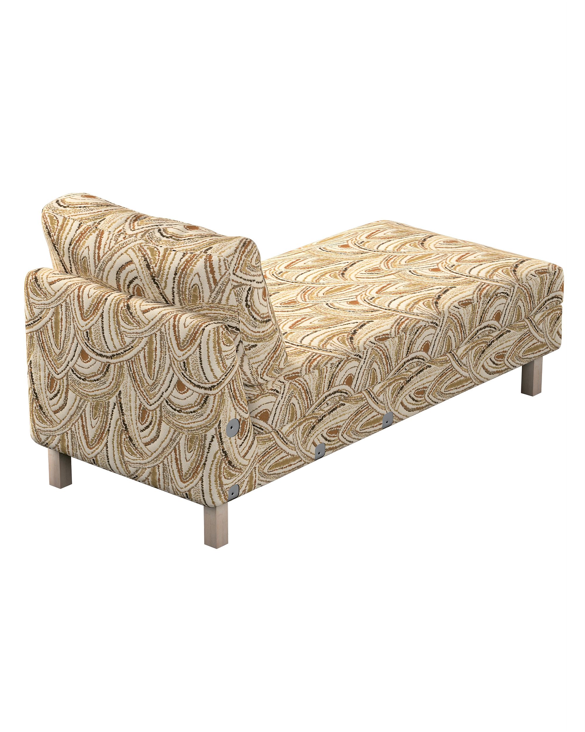Bezug für Karlstad Recamiere Zustellsofa, kurz Farbe beige Stoff strukturiert, gemustert (hover)