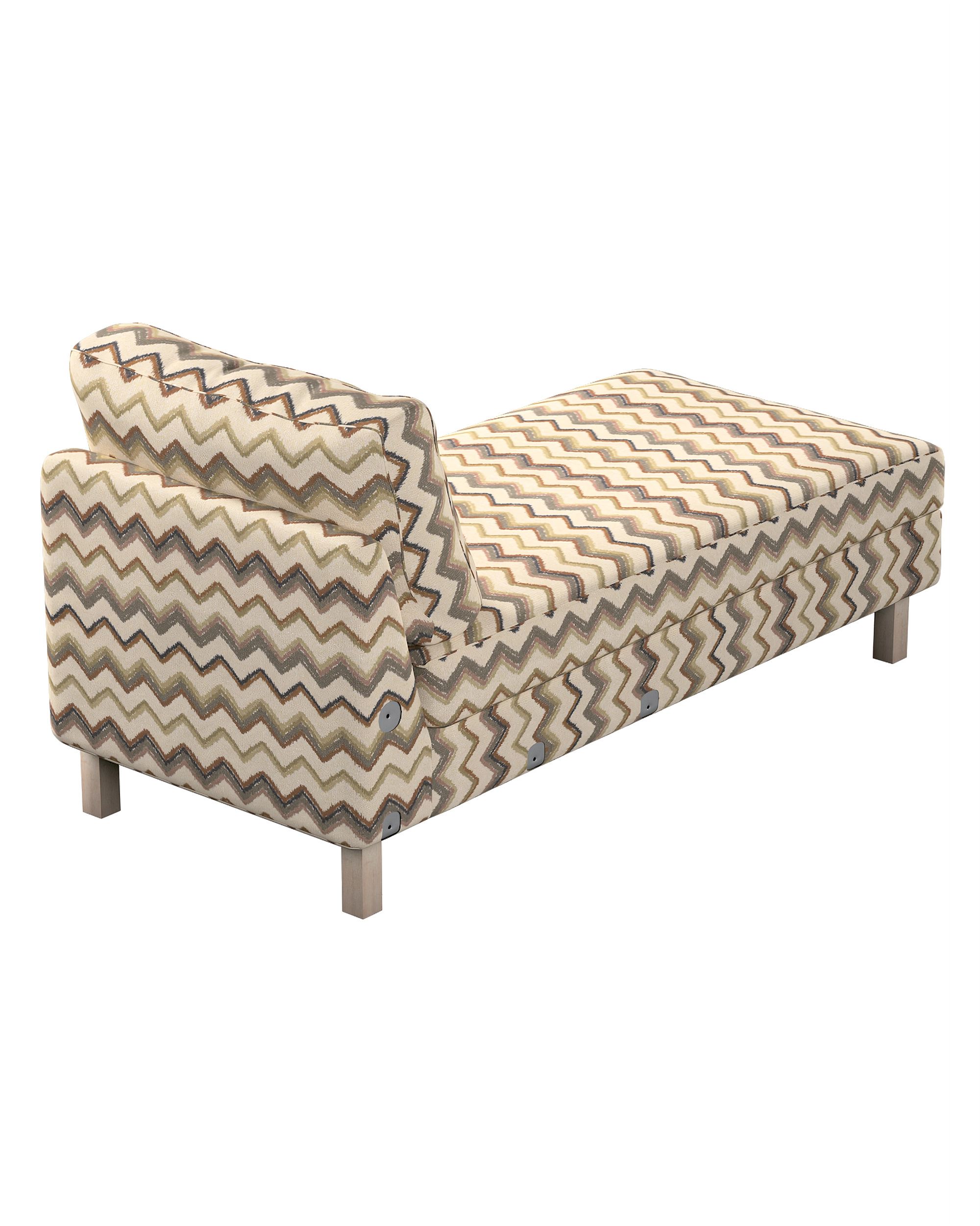Bezug für Karlstad Recamiere Zustellsofa, kurz Farbe beige Stoff strukturiert, gemustert (hover)