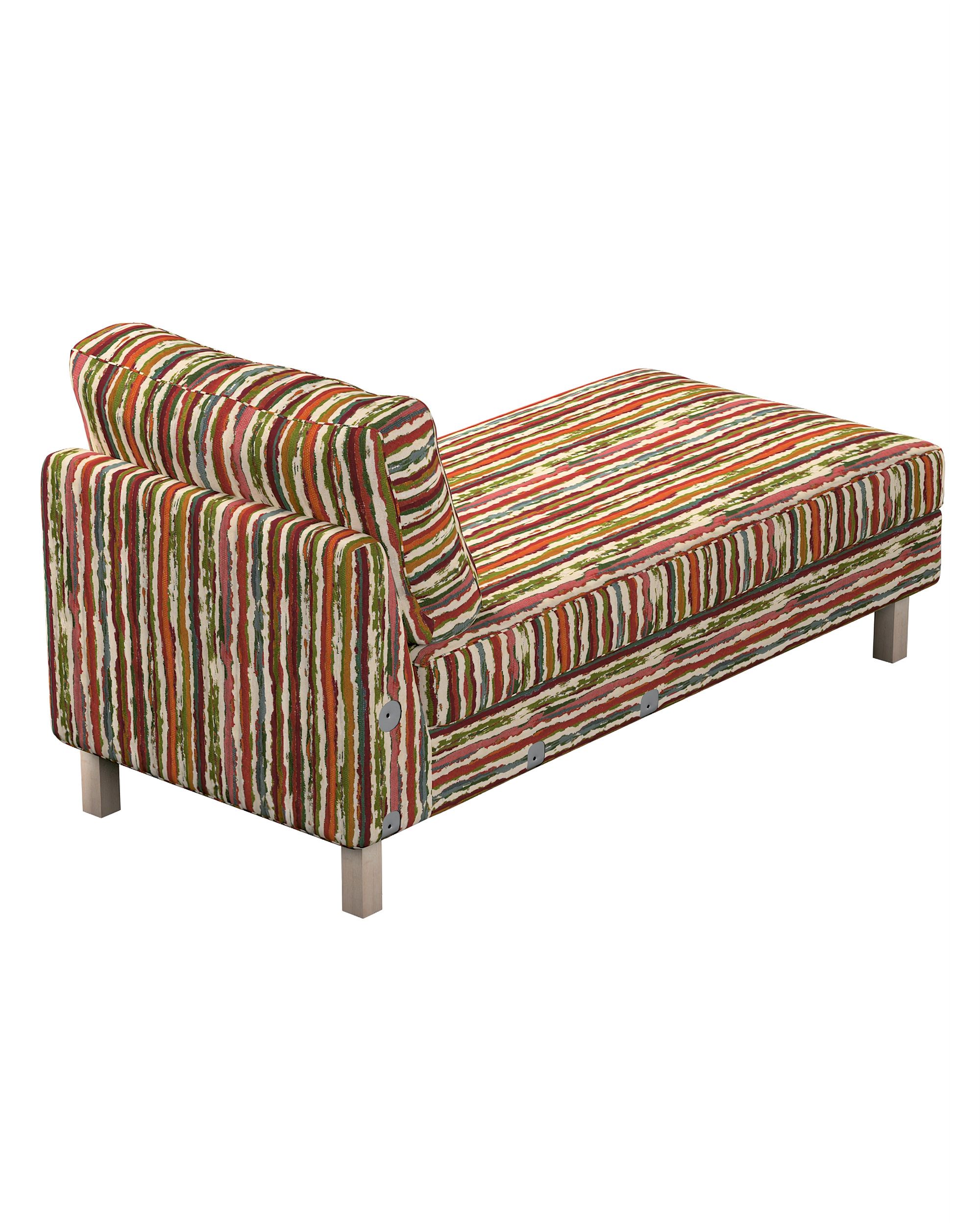 Bezug für Karlstad Recamiere Zustellsofa, kurz Farbe bunt Stoff strukturiert, gemustert (hover)
