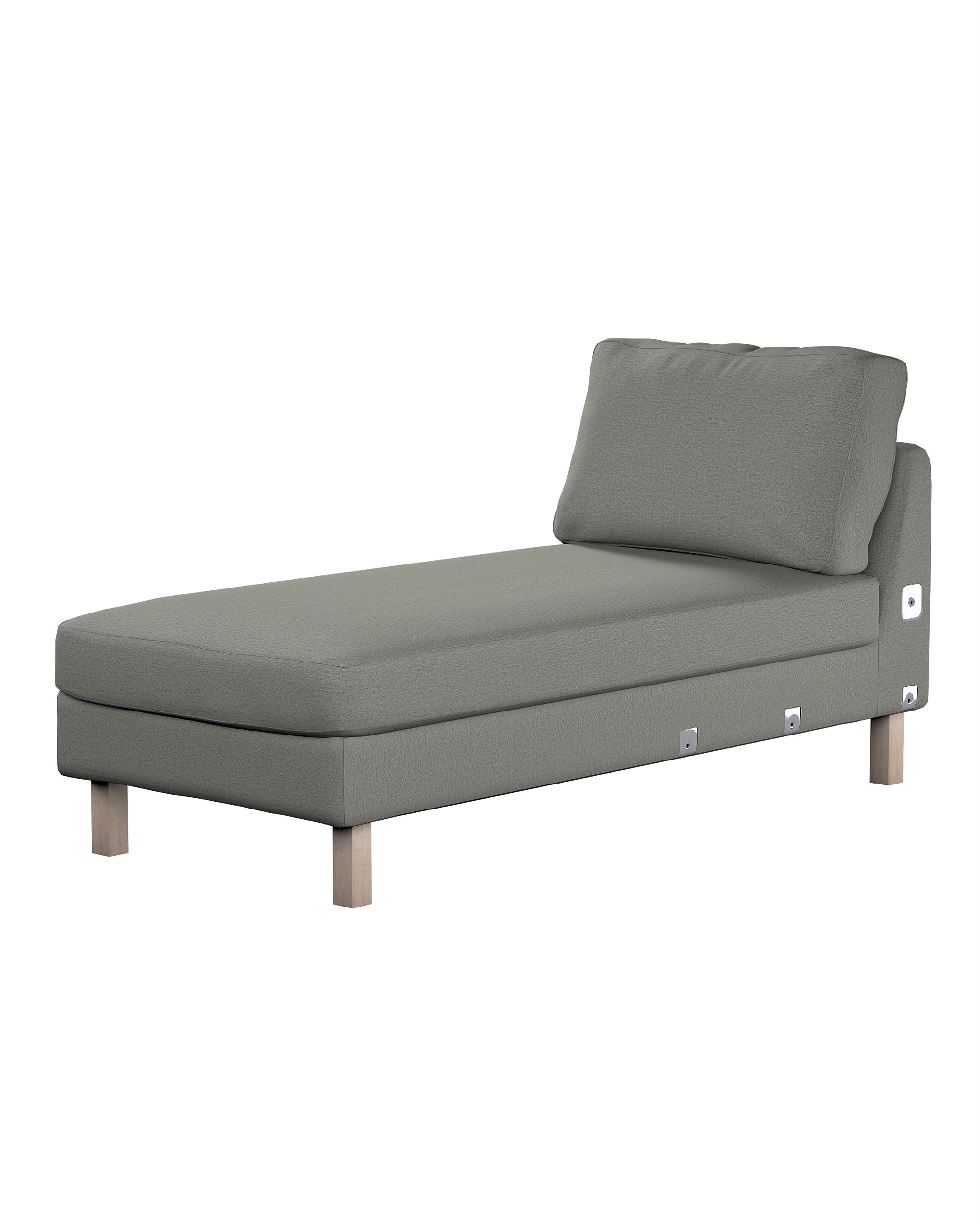 Bezug für Karlstad Recamiere Zustellsofa, kurz Farbe grau Stoff strukturiert