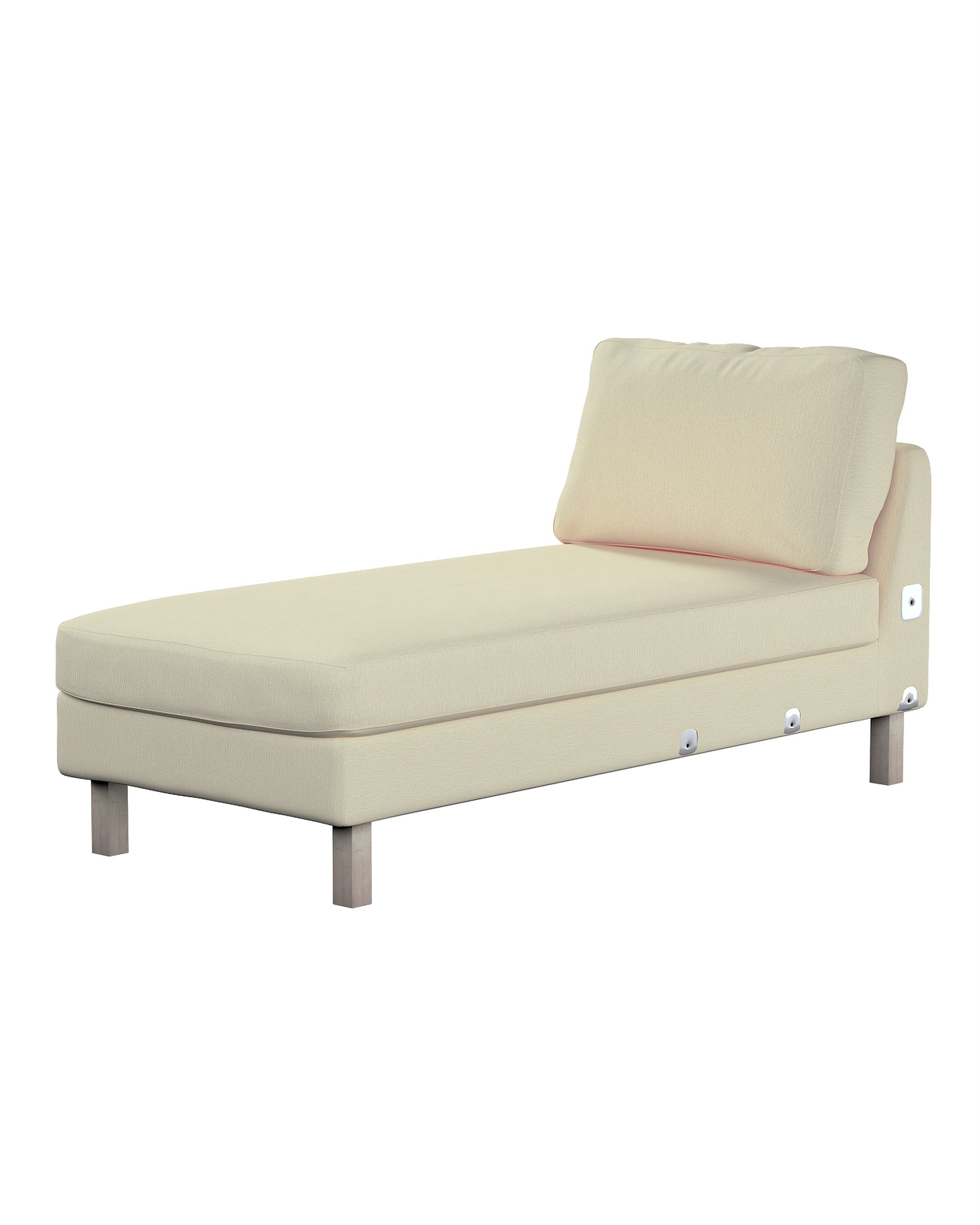 Bezug für Karlstad Recamiere Zustellsofa, kurz Farbe creme Stoff glänzend, strukturiert