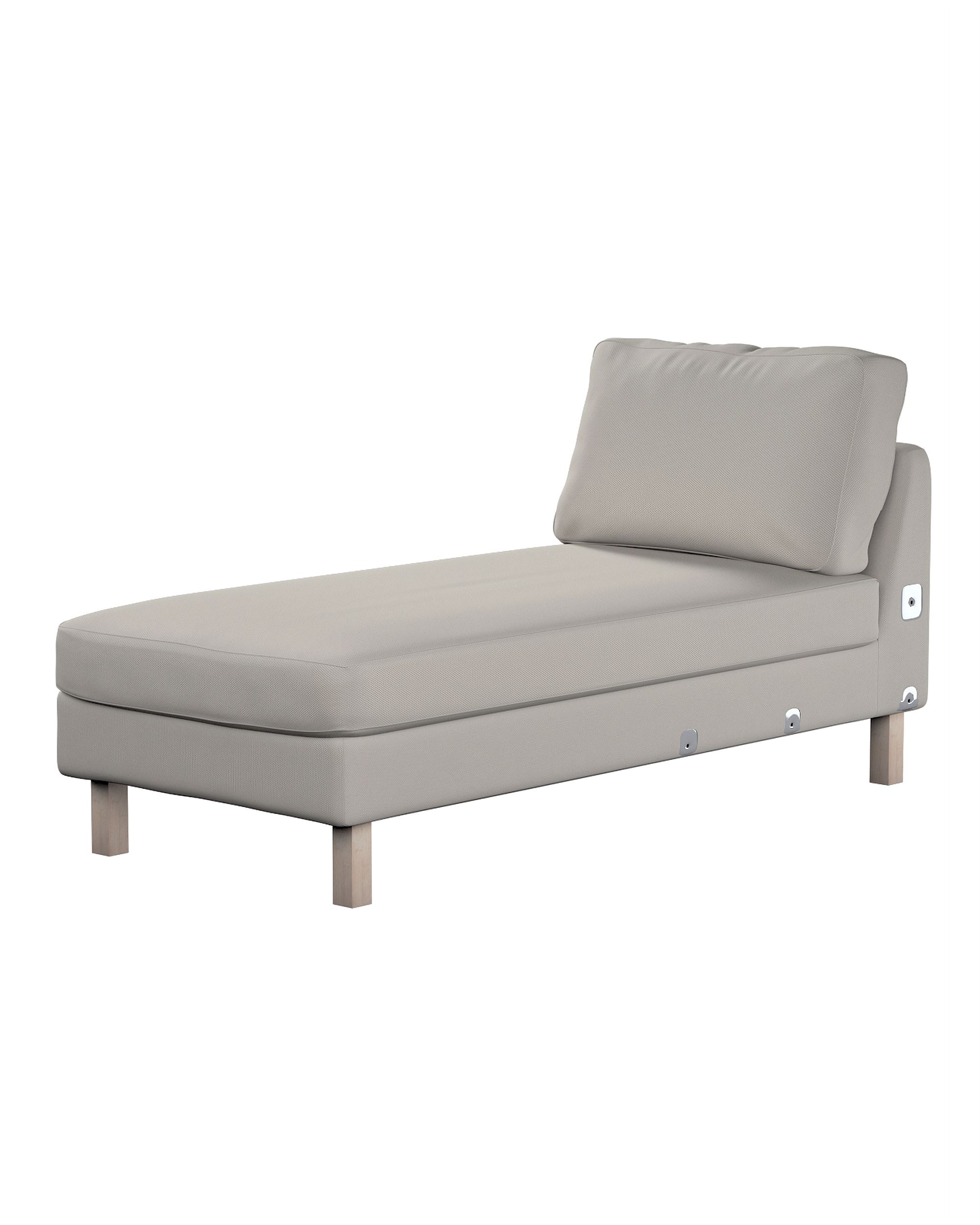 Bezug für Karlstad Recamiere Zustellsofa, kurz Farbe grau Stoff strukturiert