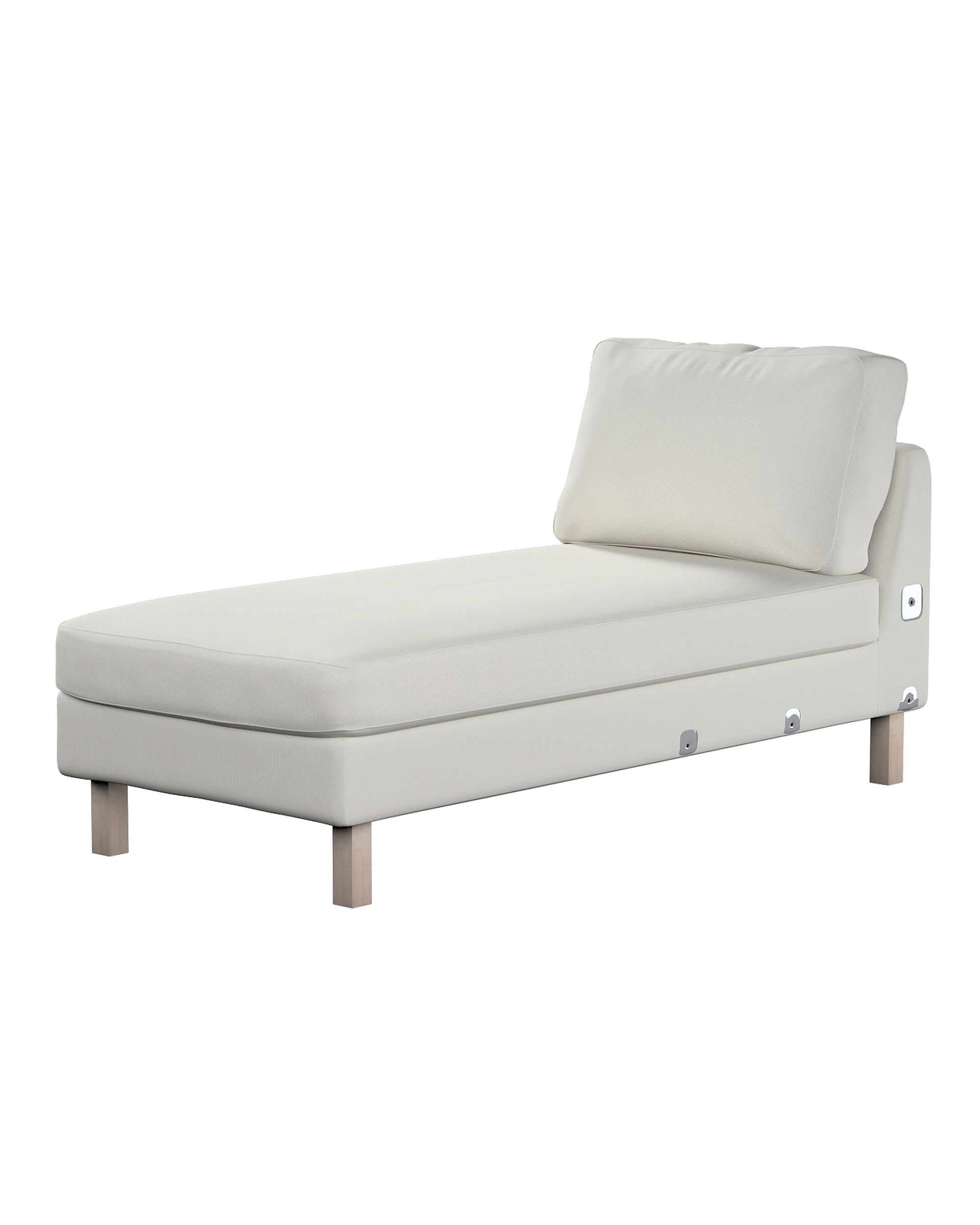 Bezug für Karlstad Recamiere Zustellsofa, kurz Farbe grau Stoff strukturiert