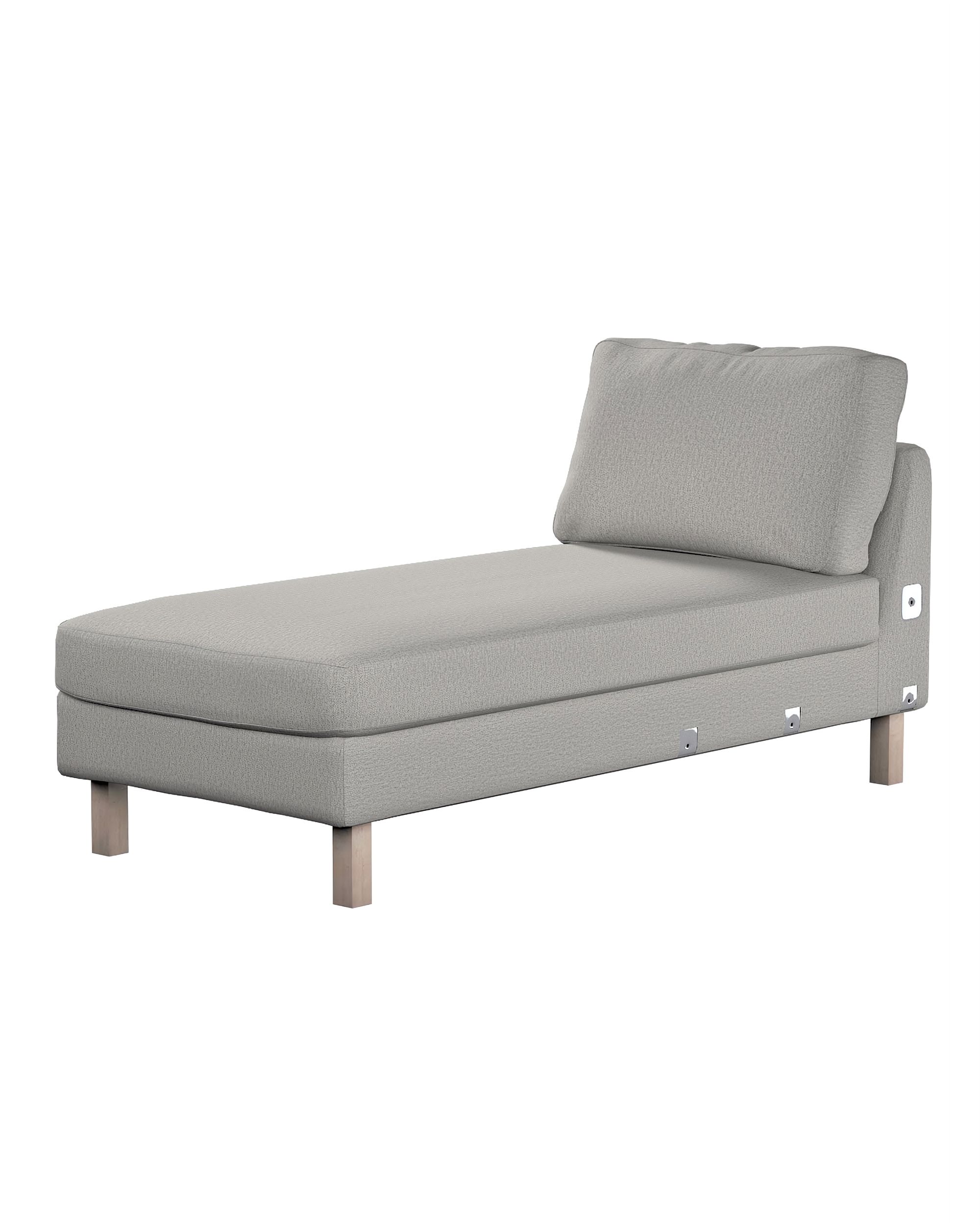 Bezug für Karlstad Recamiere Zustellsofa, kurz Farbe grau Stoff strukturiert