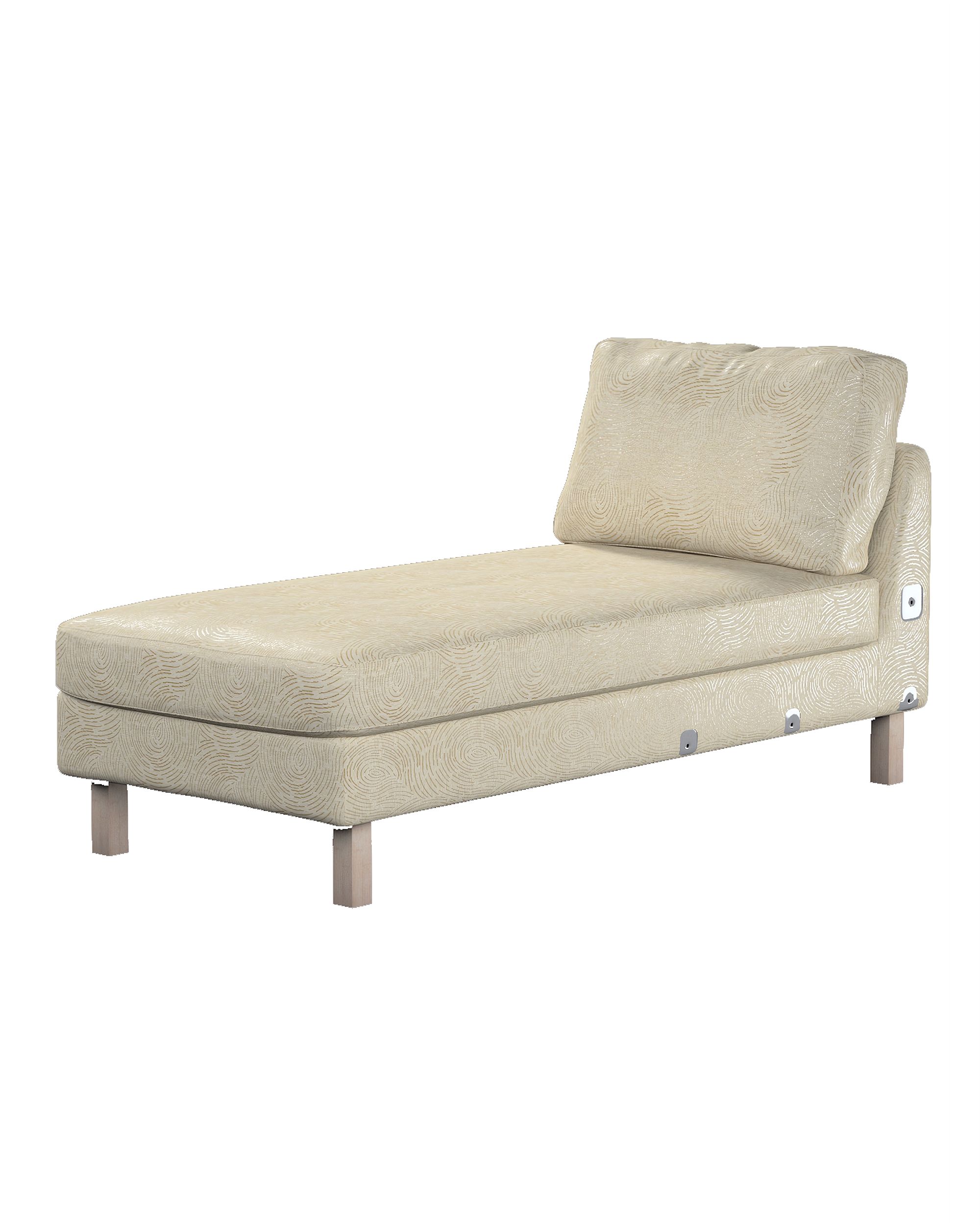 Bezug für Karlstad Recamiere Zustellsofa, kurz Farbe beige Stoff glänzend, strukturiert, gemustert