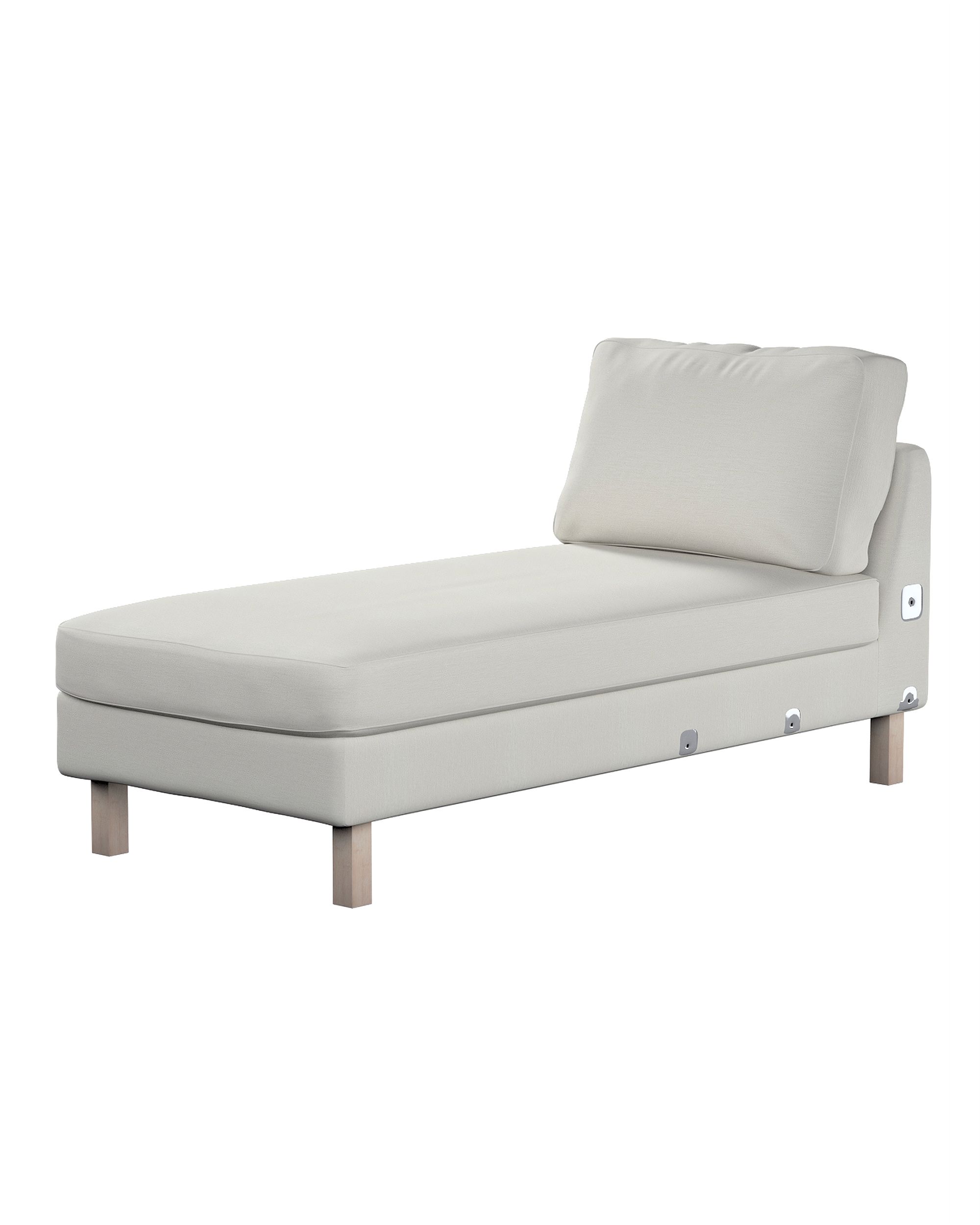 Bezug für Karlstad Recamiere Zustellsofa, kurz Farbe grau Stoff glänzend, strukturiert, samt
