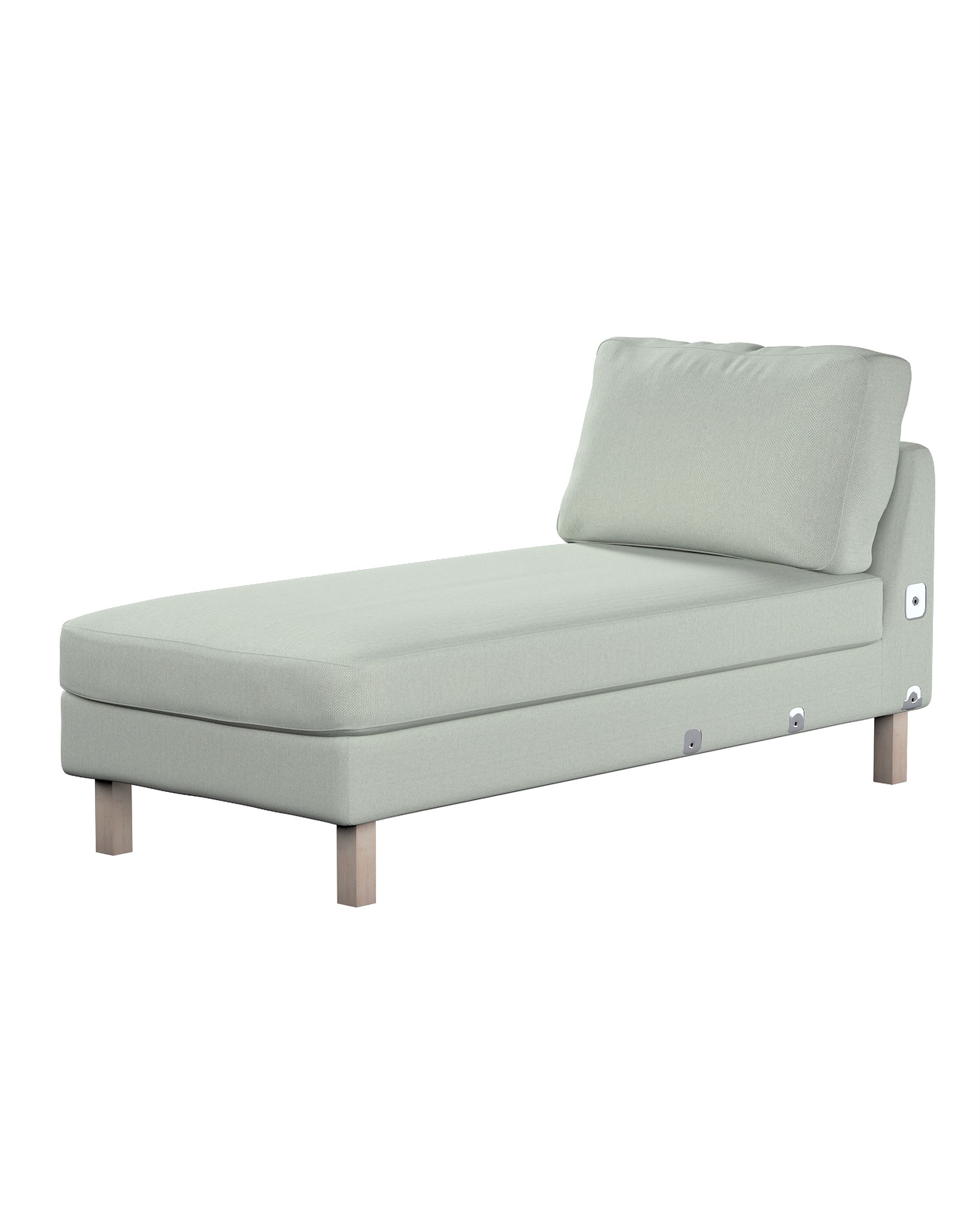 Bezug für Karlstad Recamiere Zustellsofa, kurz Farbe blau Stoff strukturiert