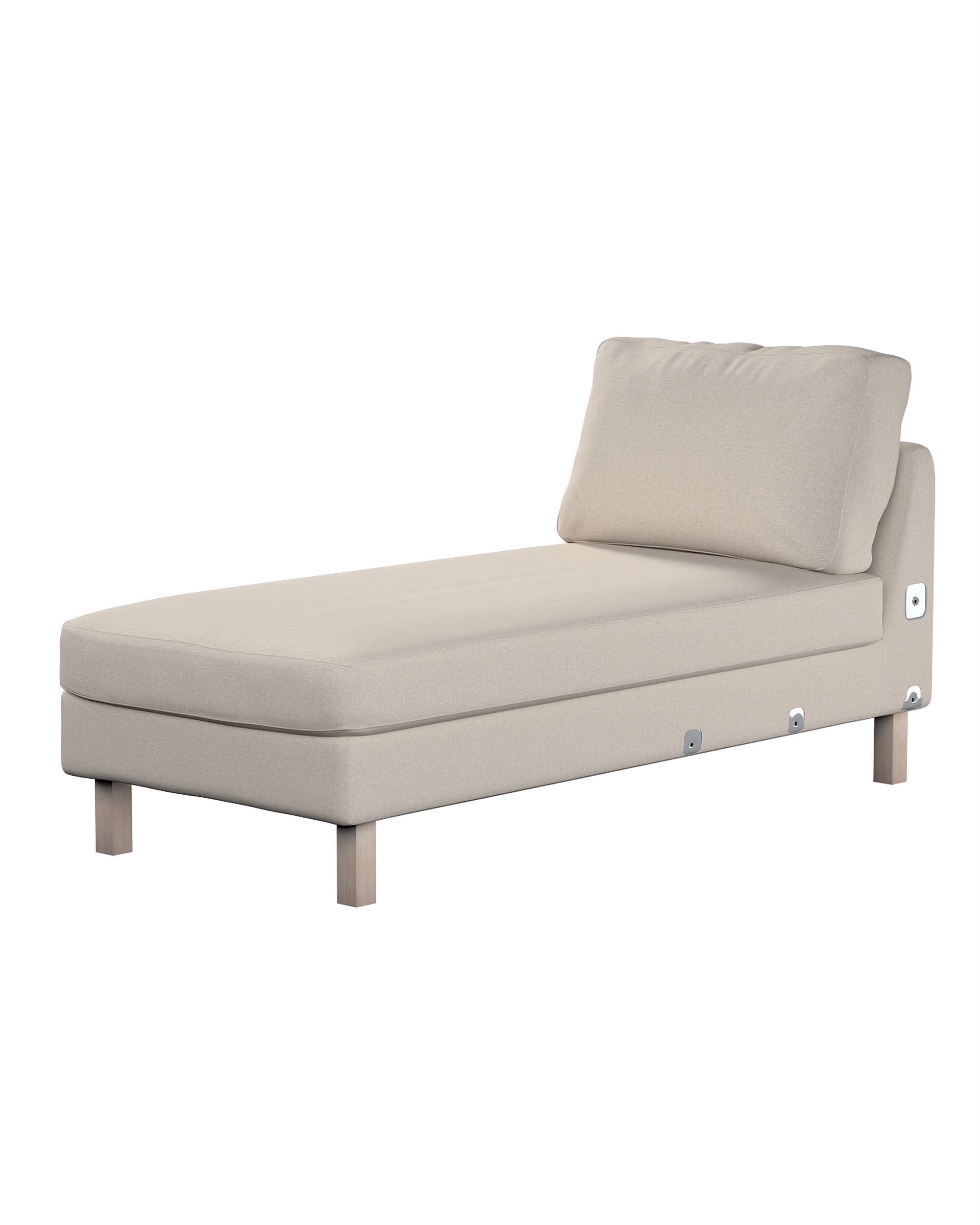 Bezug für Karlstad Recamiere Zustellsofa, kurz Farbe grau Stoff strukturiert