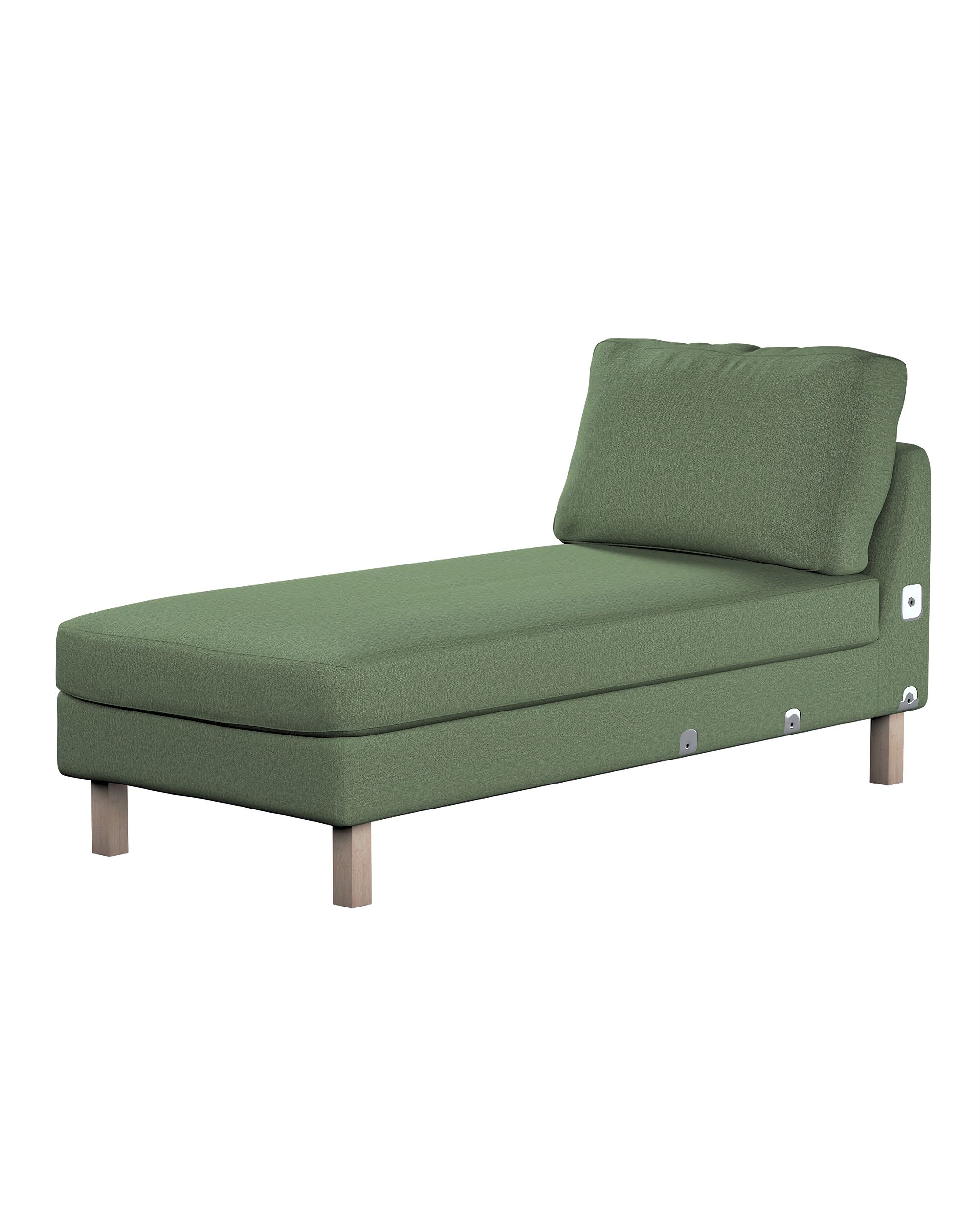 Bezug für Karlstad Recamiere Zustellsofa, kurz Farbe grün Stoff strukturiert