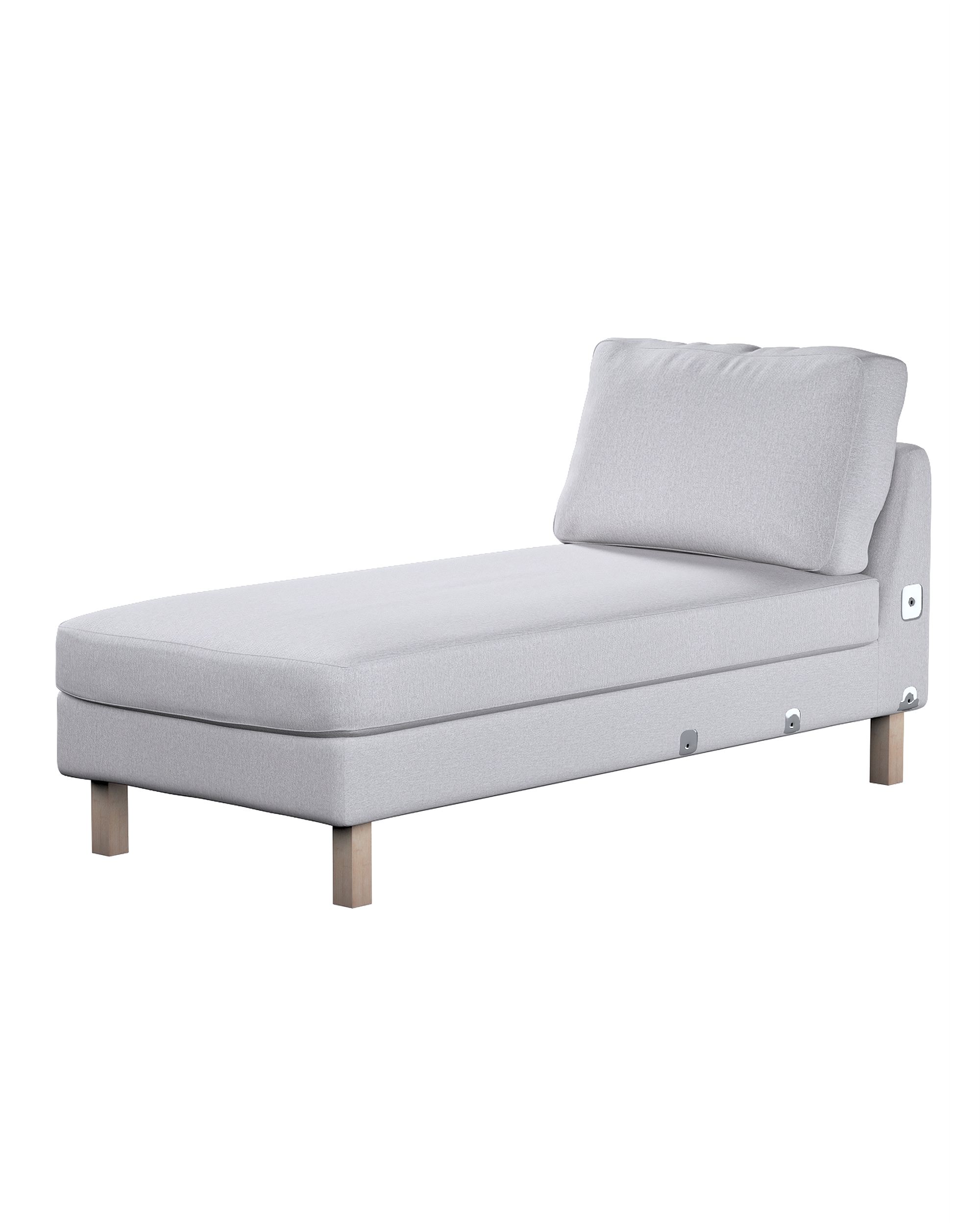 Bezug für Karlstad Recamiere Zustellsofa, kurz Farbe grau Stoff strukturiert