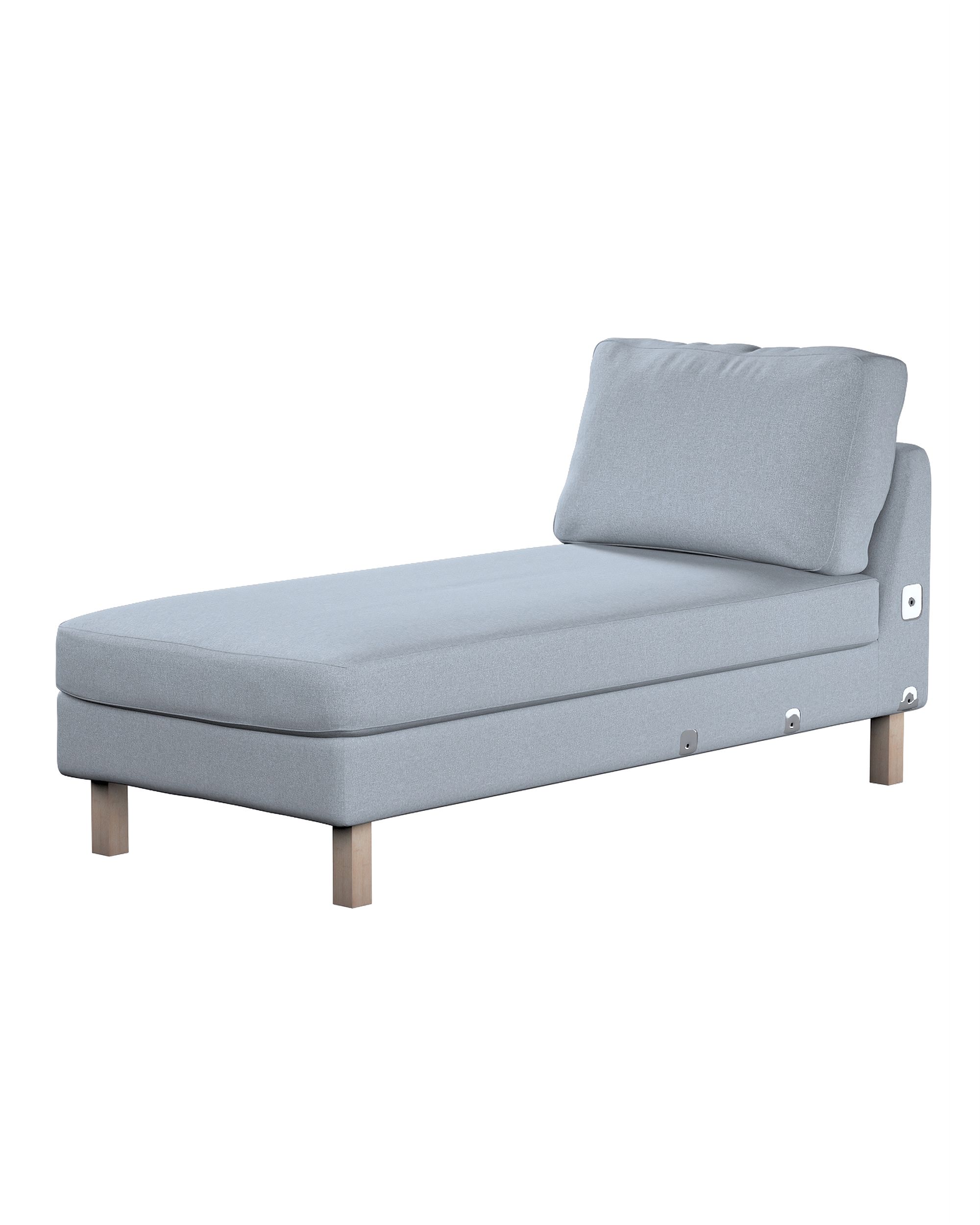 Bezug für Karlstad Recamiere Zustellsofa, kurz Farbe blau Stoff strukturiert
