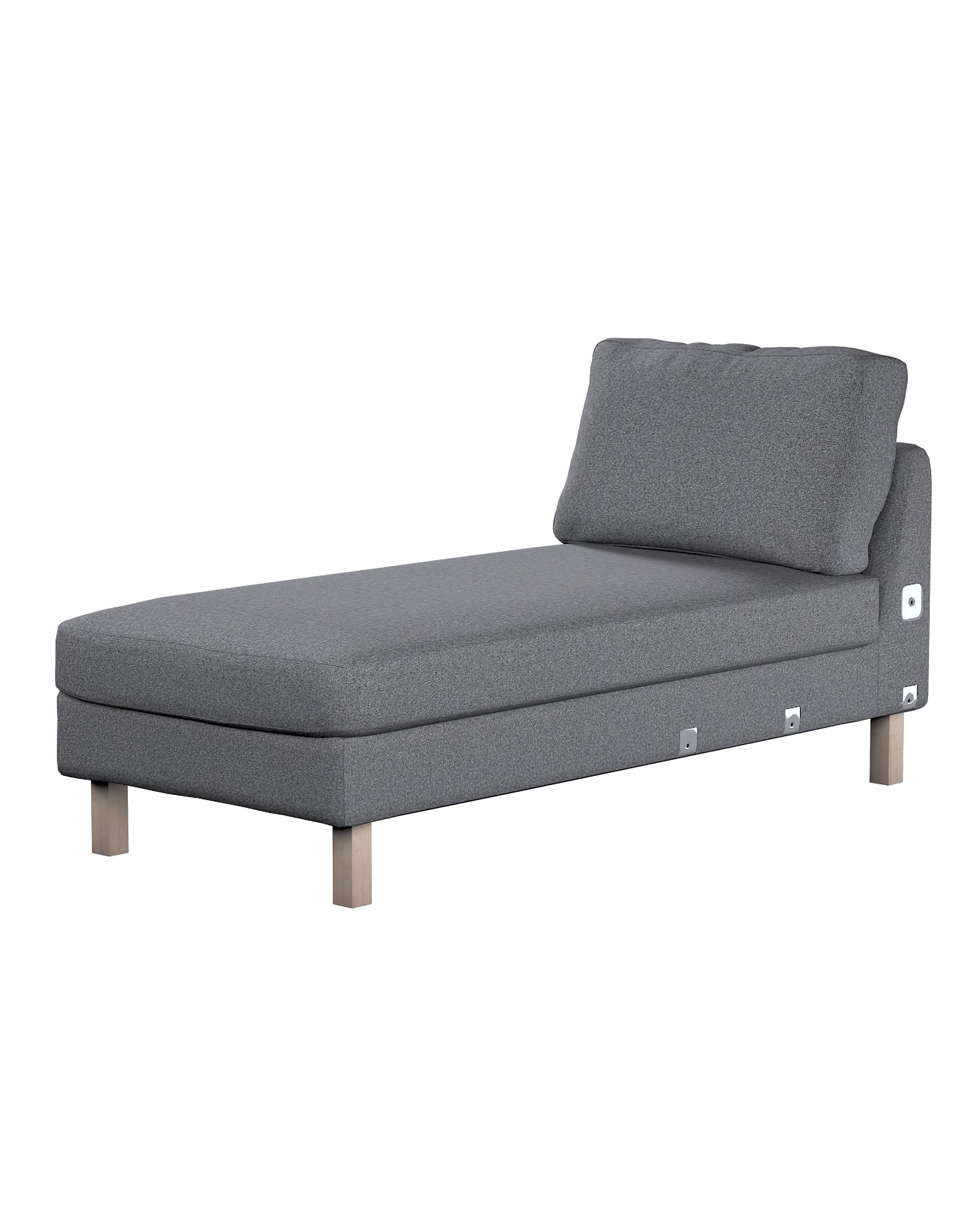 Bezug für Karlstad Recamiere Zustellsofa, kurz Farbe grau Stoff strukturiert
