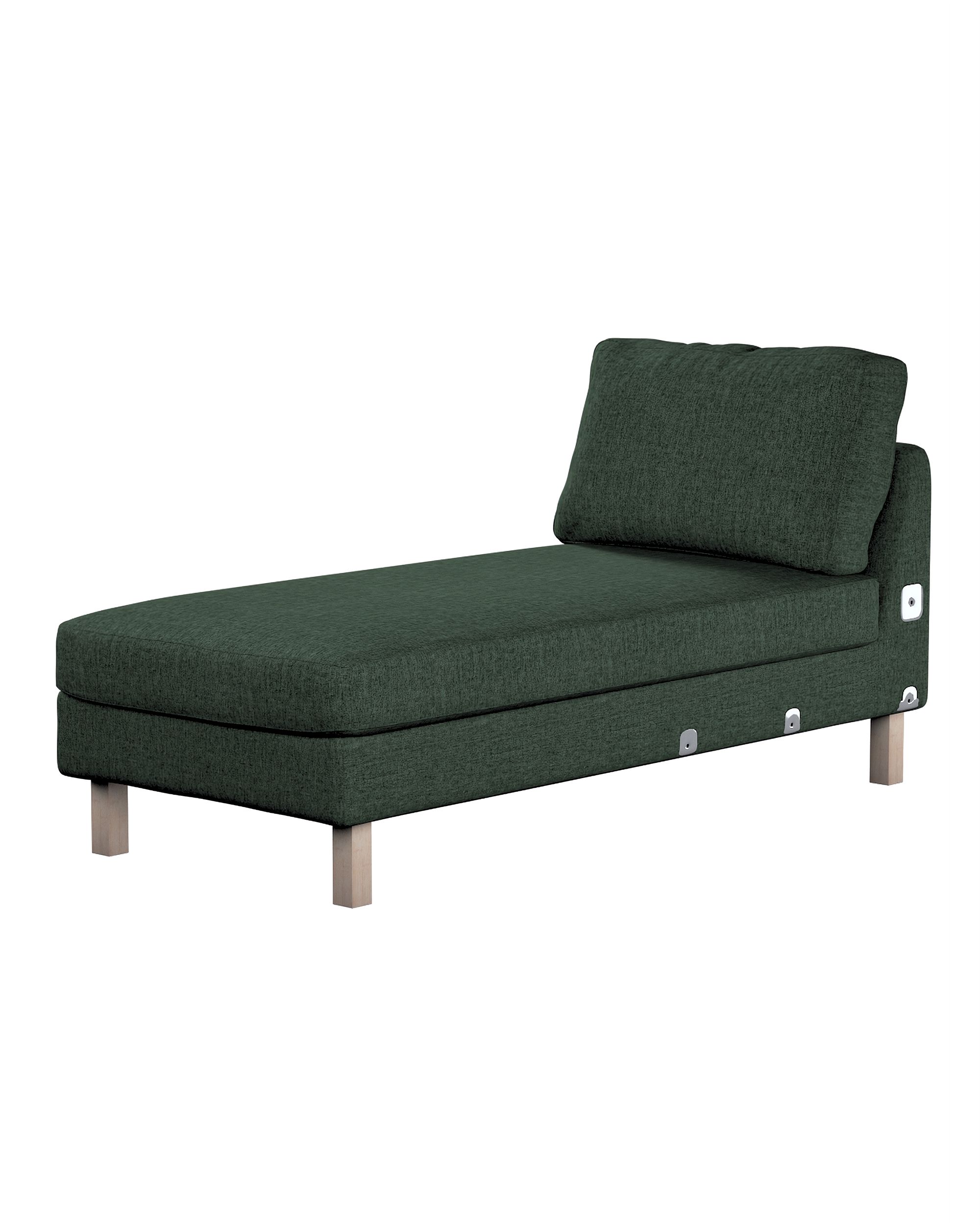 Bezug für Karlstad Recamiere Zustellsofa, kurz Farbe grün Stoff strukturiert