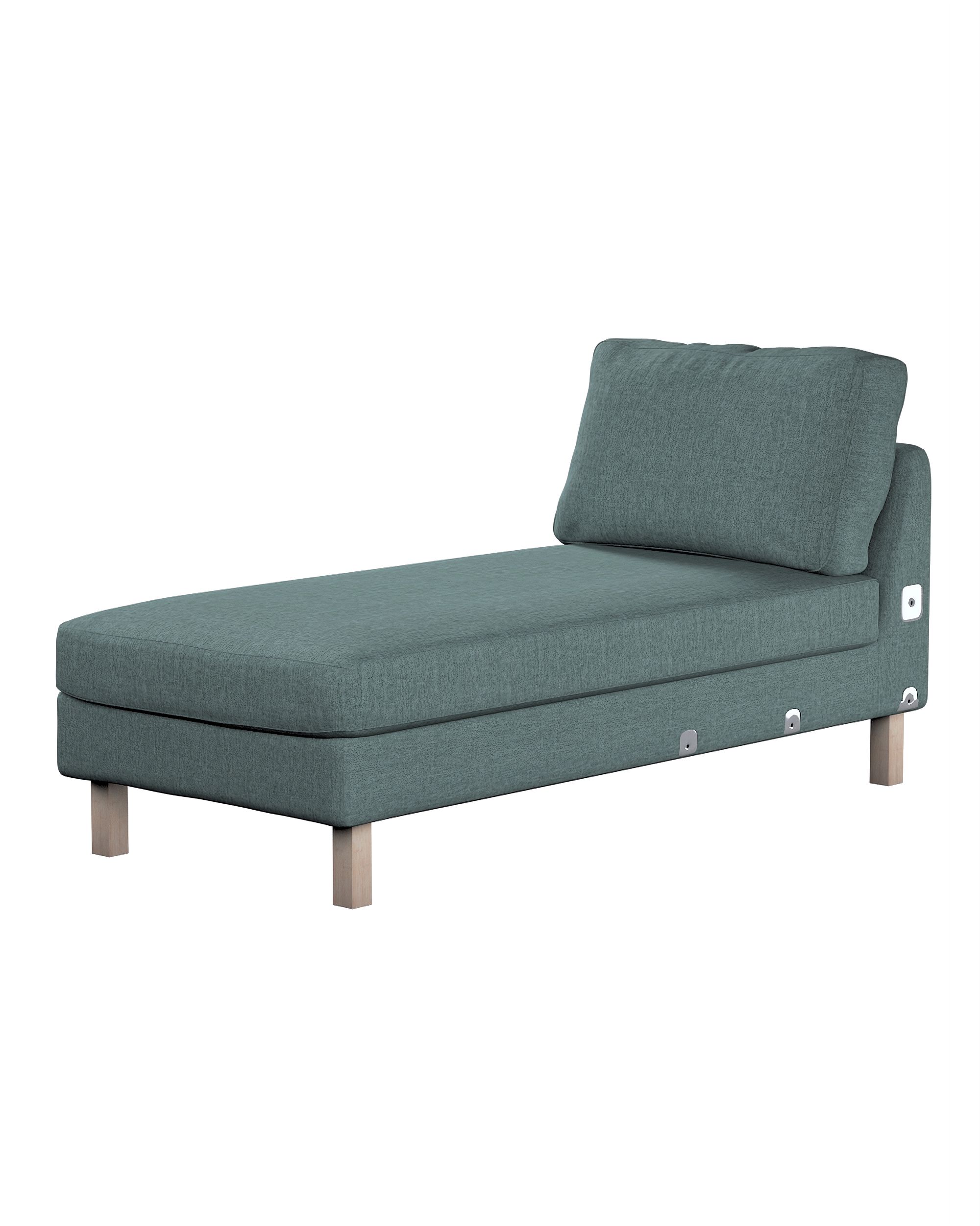 Bezug für Karlstad Recamiere Zustellsofa, kurz Farbe blau Stoff strukturiert