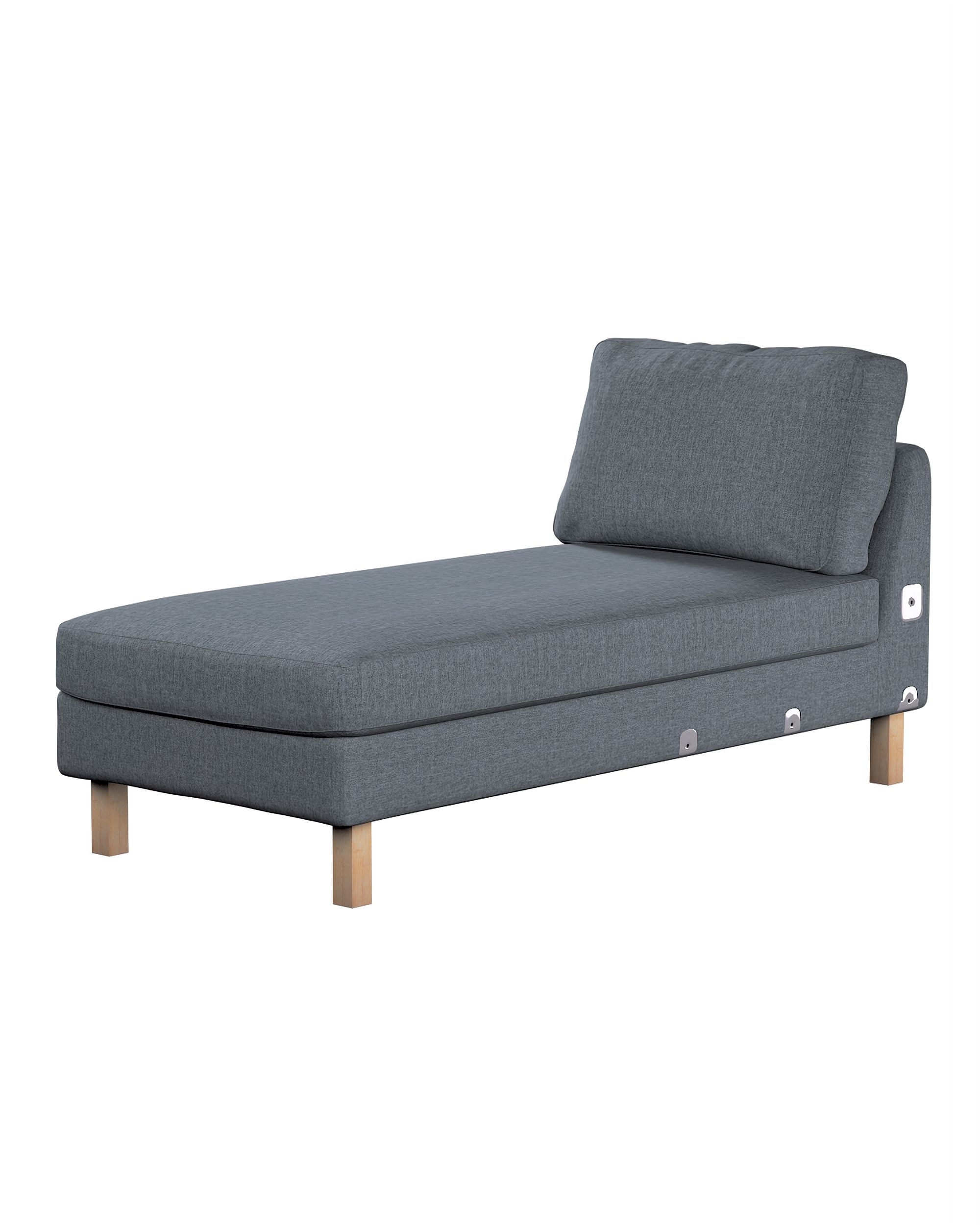 Bezug für Karlstad Recamiere Zustellsofa, kurz Farbe grau Stoff strukturiert