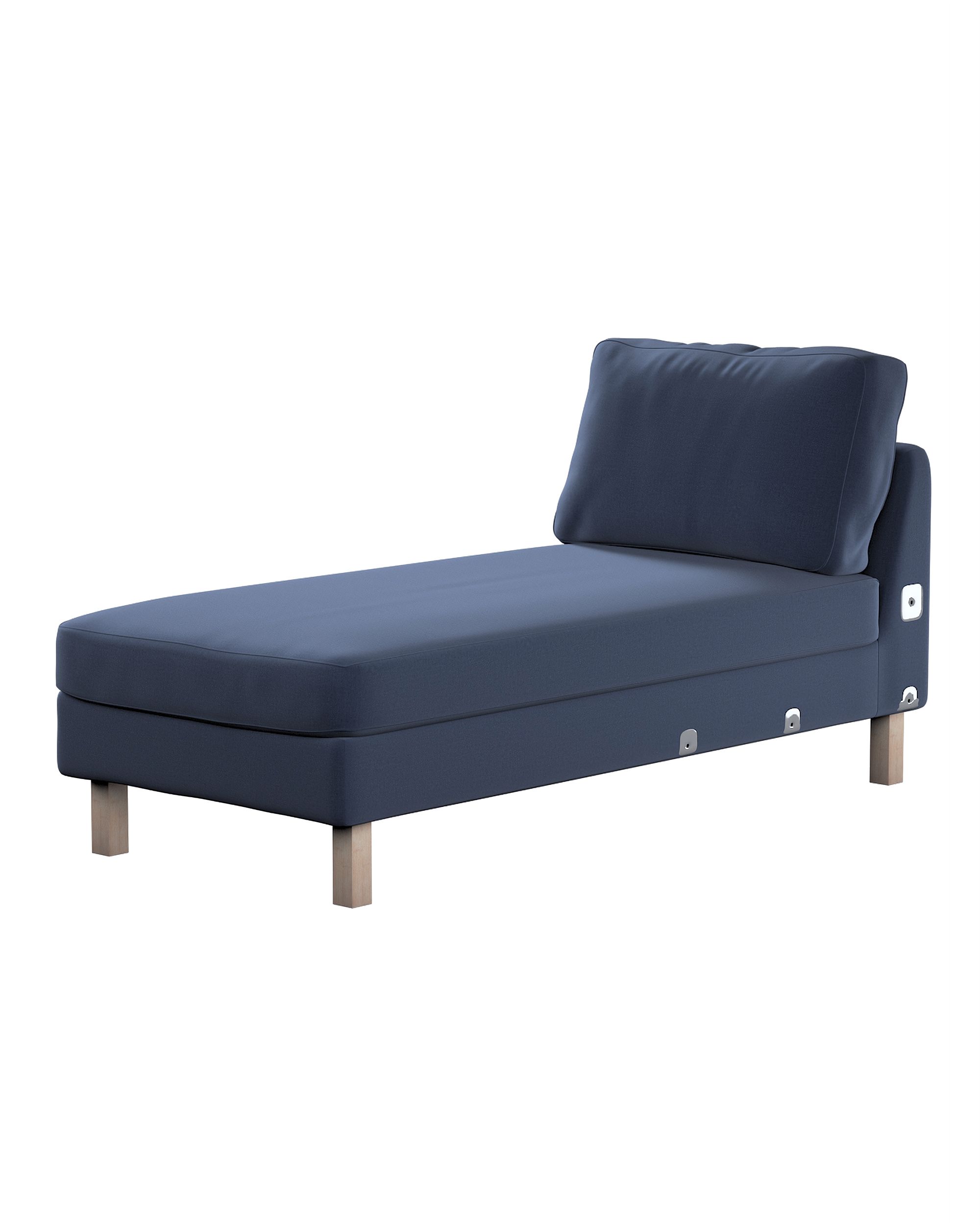 Bezug für Karlstad Recamiere Zustellsofa, kurz Farbe dunkelblau Stoff samt