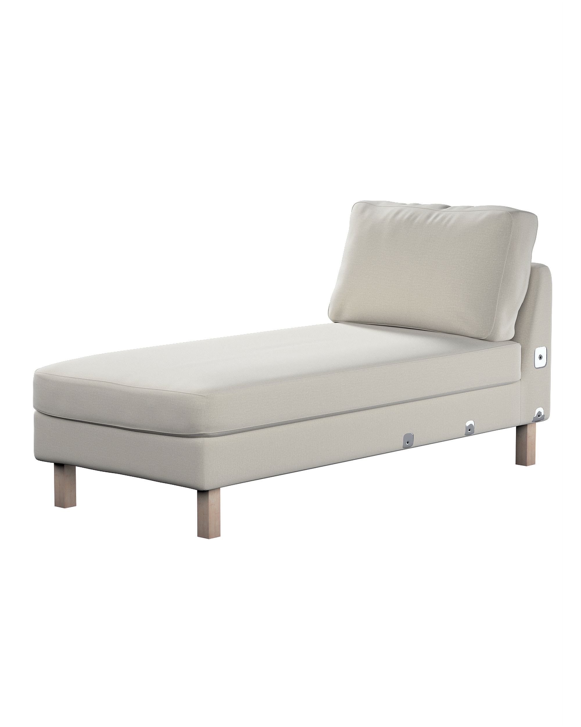 Bezug für Karlstad Recamiere Zustellsofa, kurz Farbe grau Stoff samt