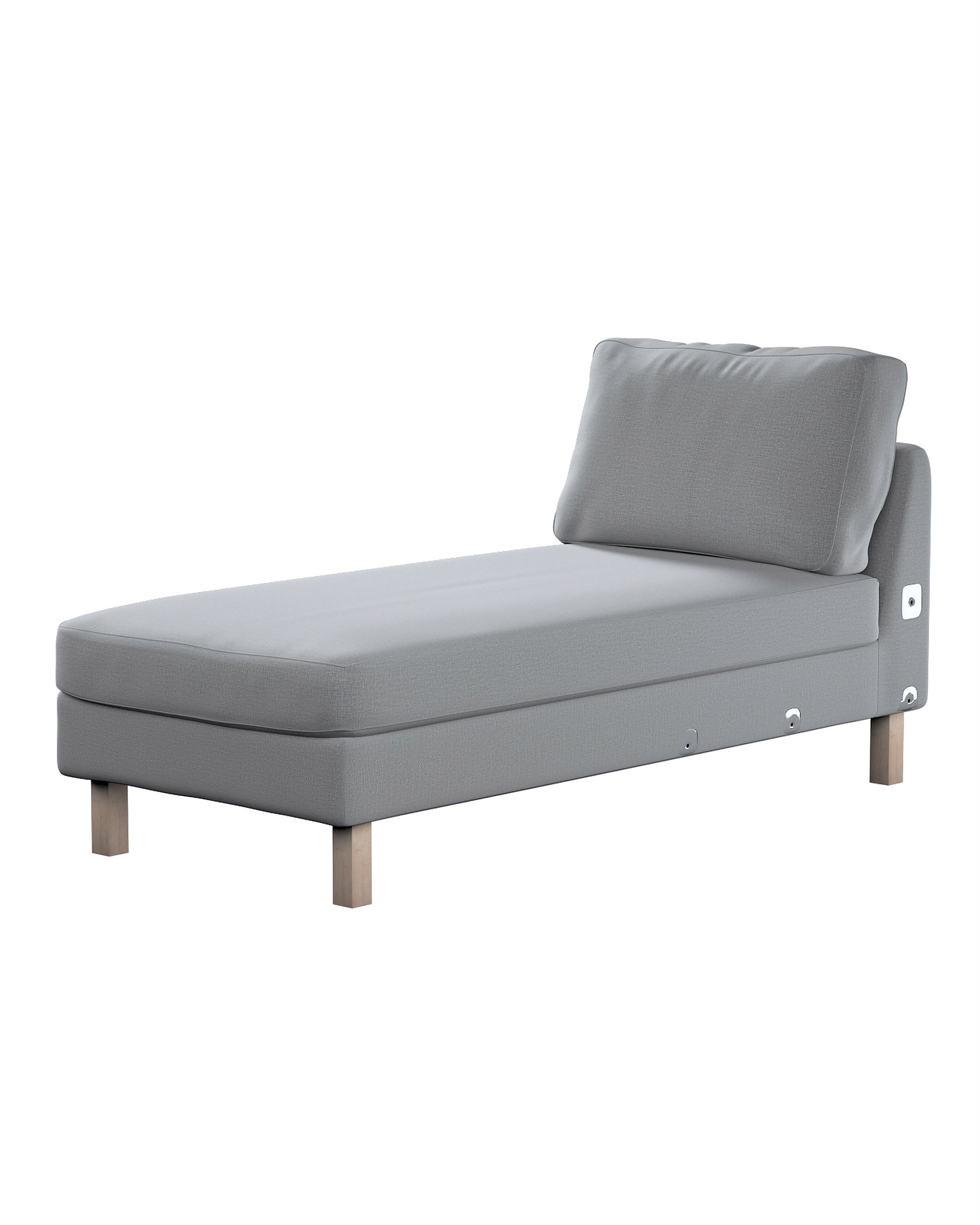 Bezug für Karlstad Recamiere Zustellsofa, kurz Farbe grau Stoff samt