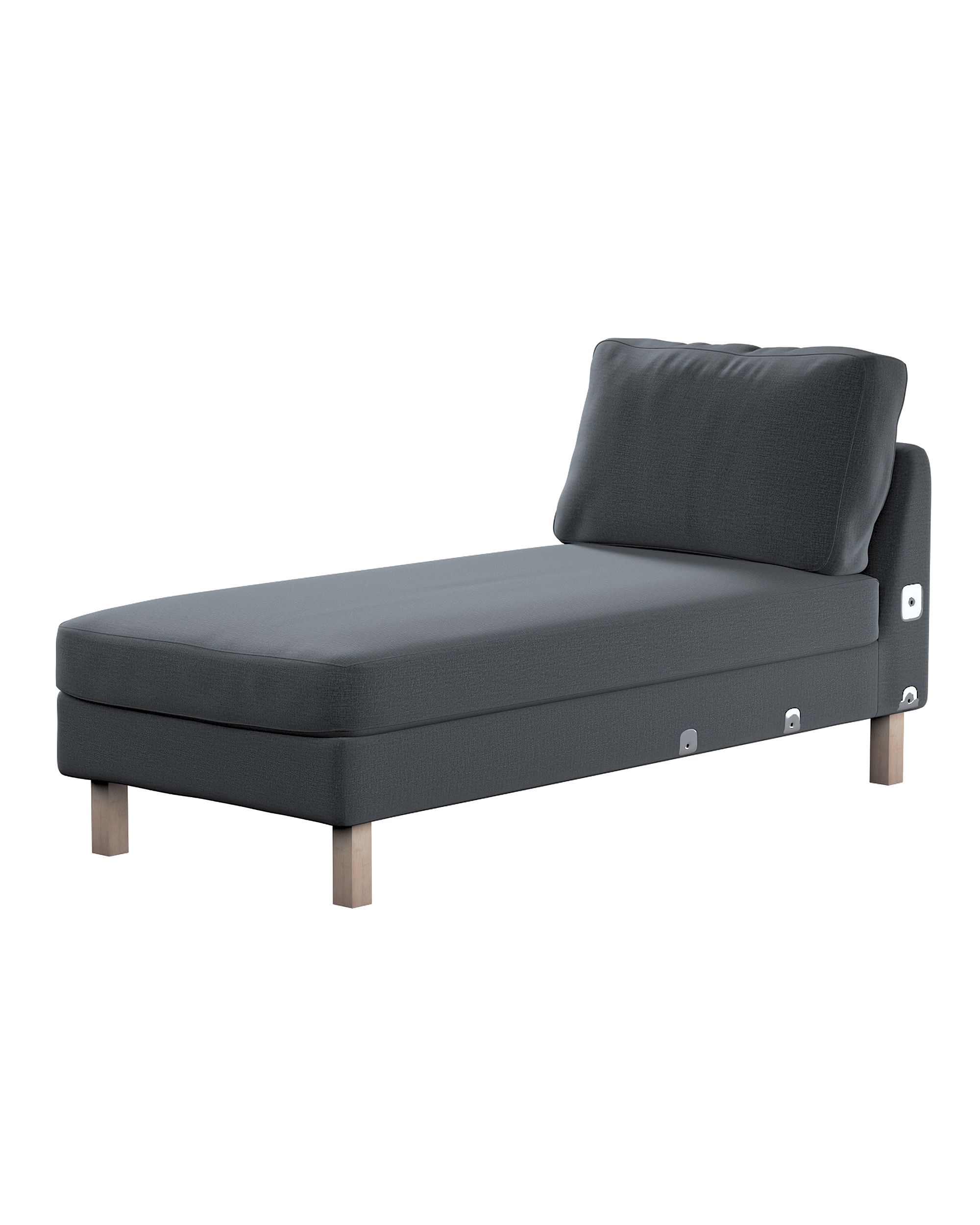 Bezug für Karlstad Recamiere Zustellsofa, kurz Farbe grau Stoff samt