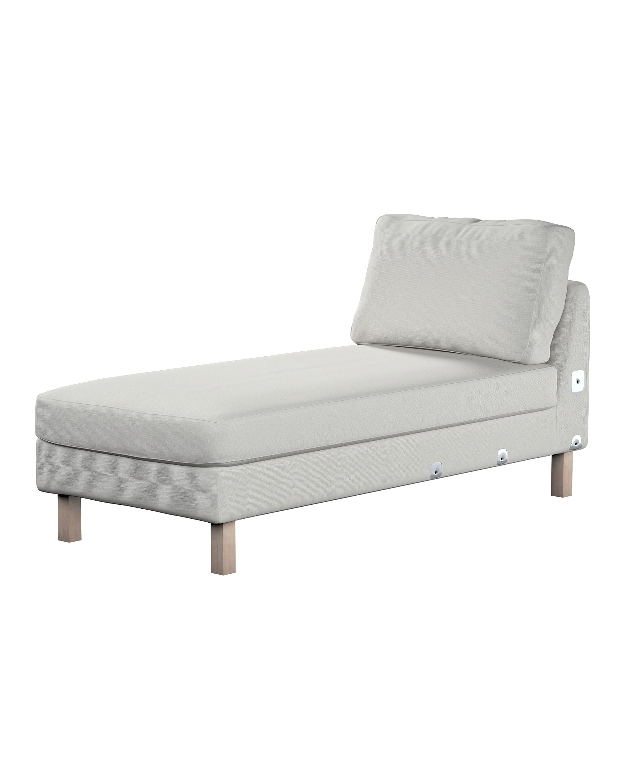 Bezug für Karlstad Recamiere Zustellsofa, kurz Farbe grau Stoff strukturiert
