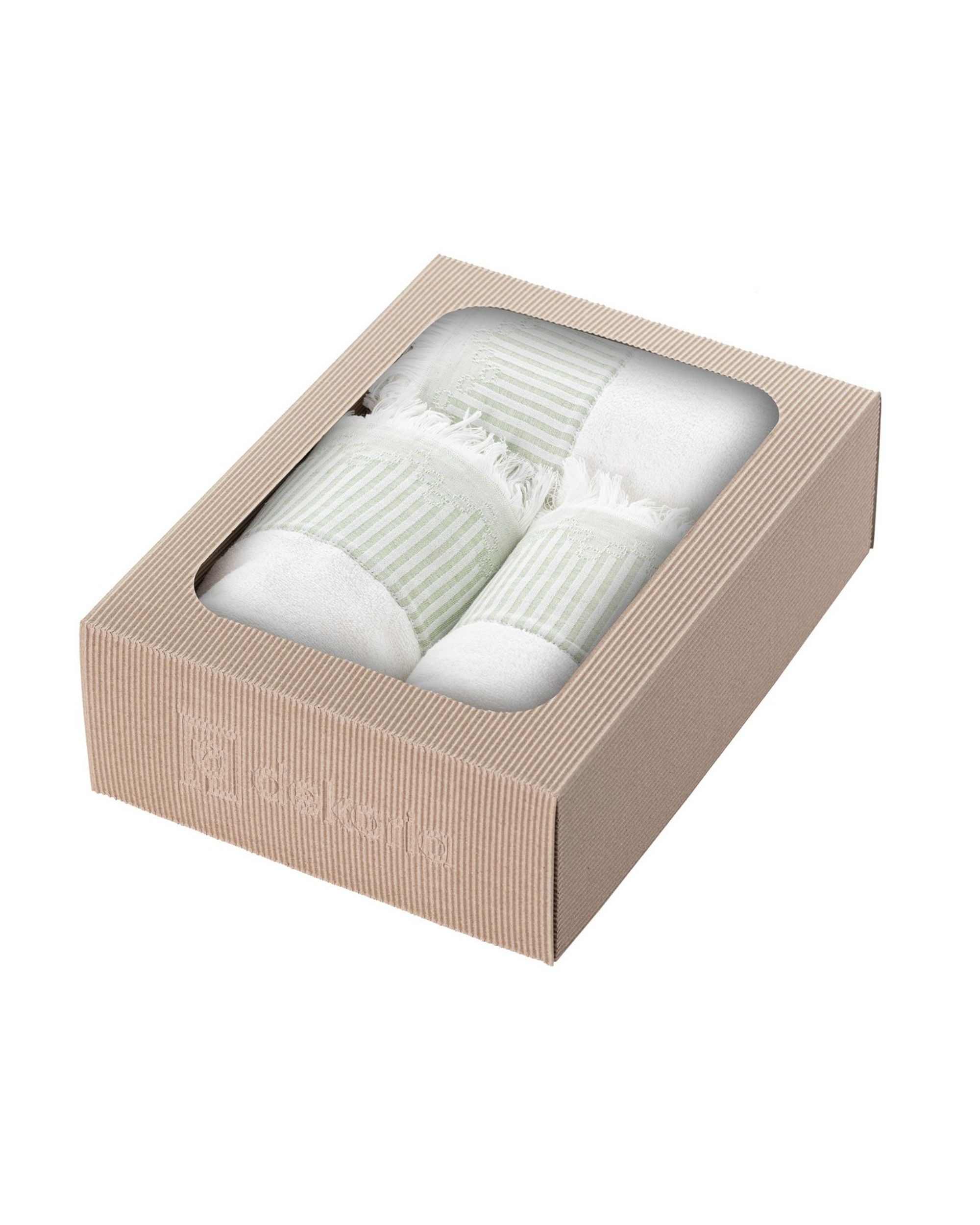 Handtuch-Set Trevor 3 Stck. white green