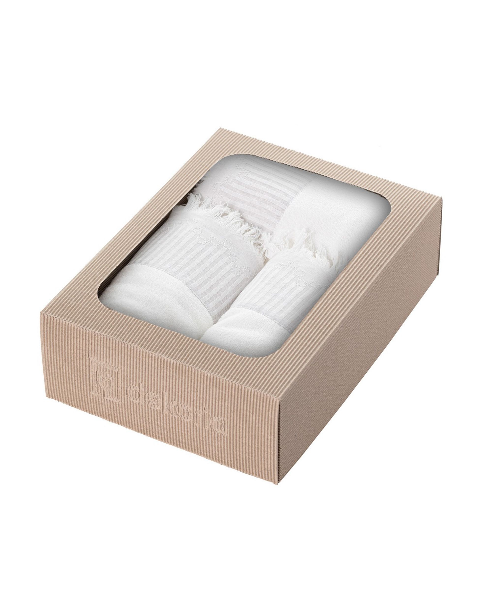 Handtuch-Set Trevor 3 Stck. white grey