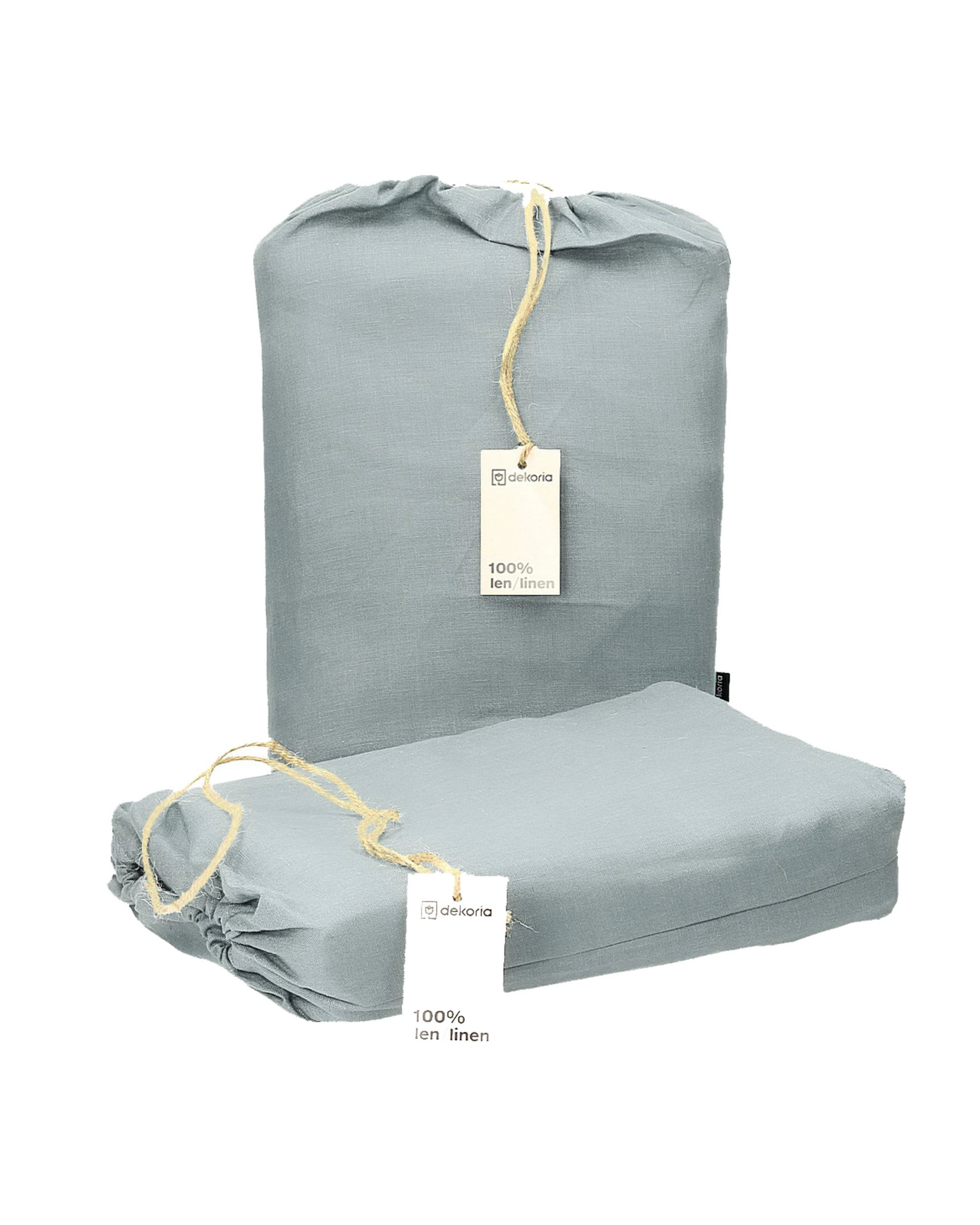 Leinen-Bettwäsche-Set Linen 160x200 cm Farbe grau Stoff halbtransparent, strukturiert