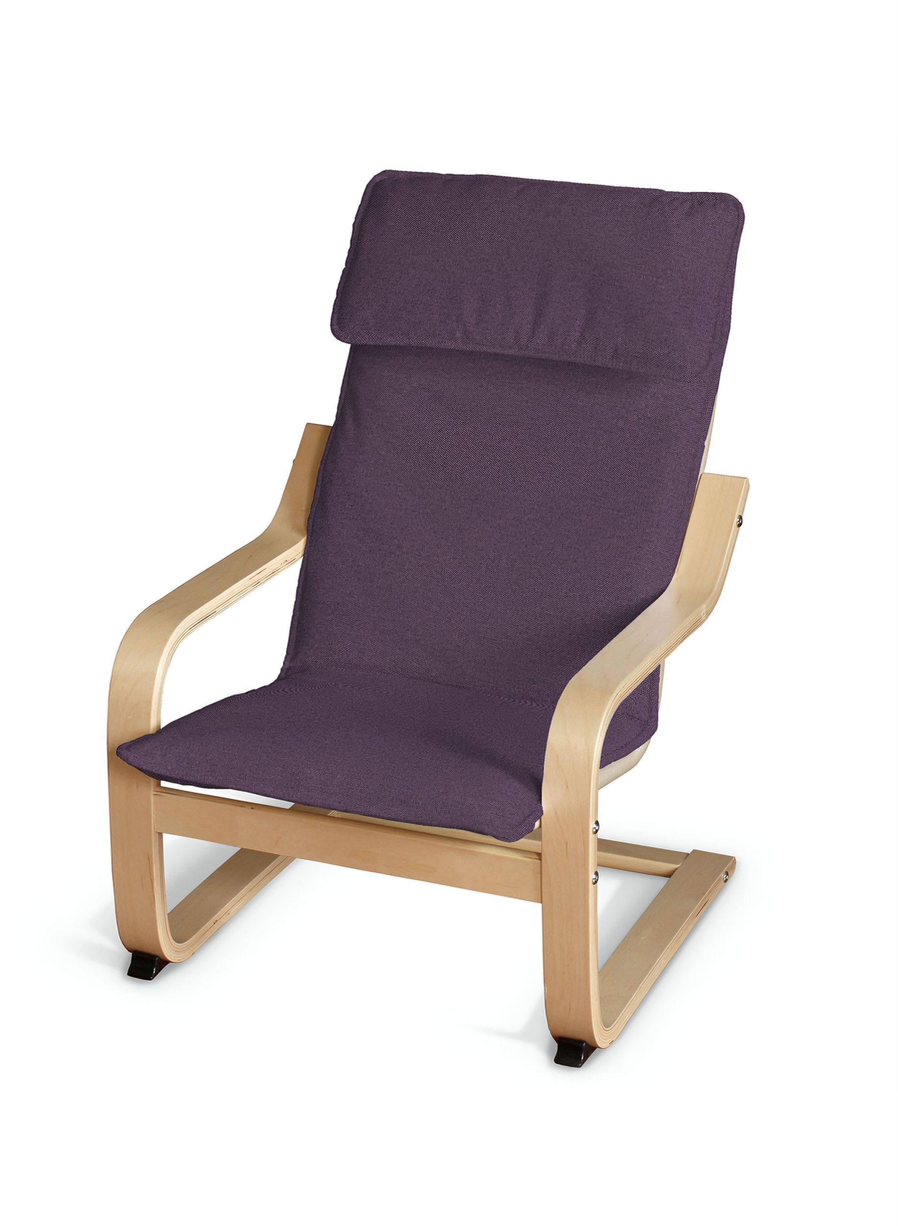 Kissen für den Kindersessel Poäng Farbe violett Stoff strukturiert