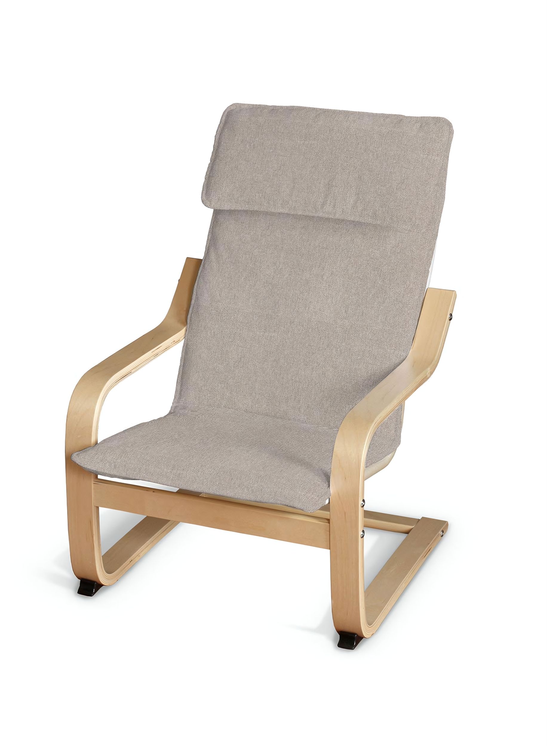 Kissen für den Kindersessel Poäng Farbe beige Stoff strukturiert