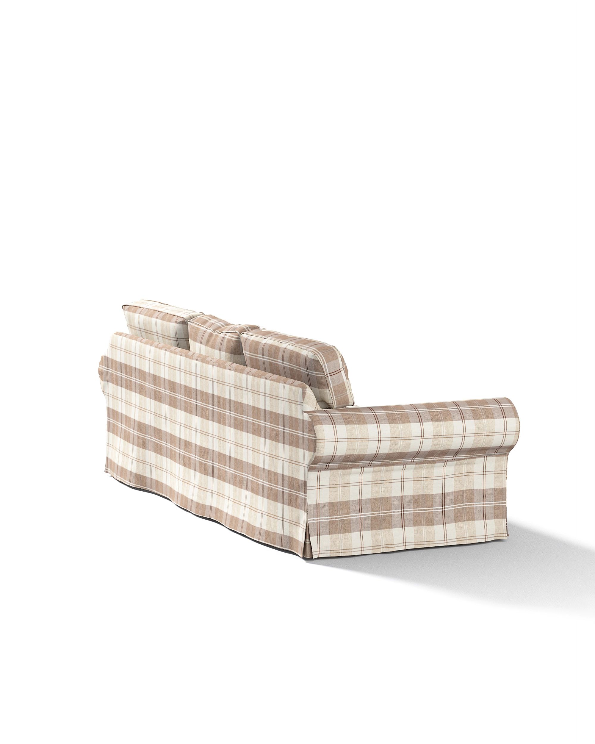 Bezug für Ektorp 3-Sitzer Schlafsofa, neues Modell (2013) Farbe beige Stoff strukturiert, gemustert (hover)