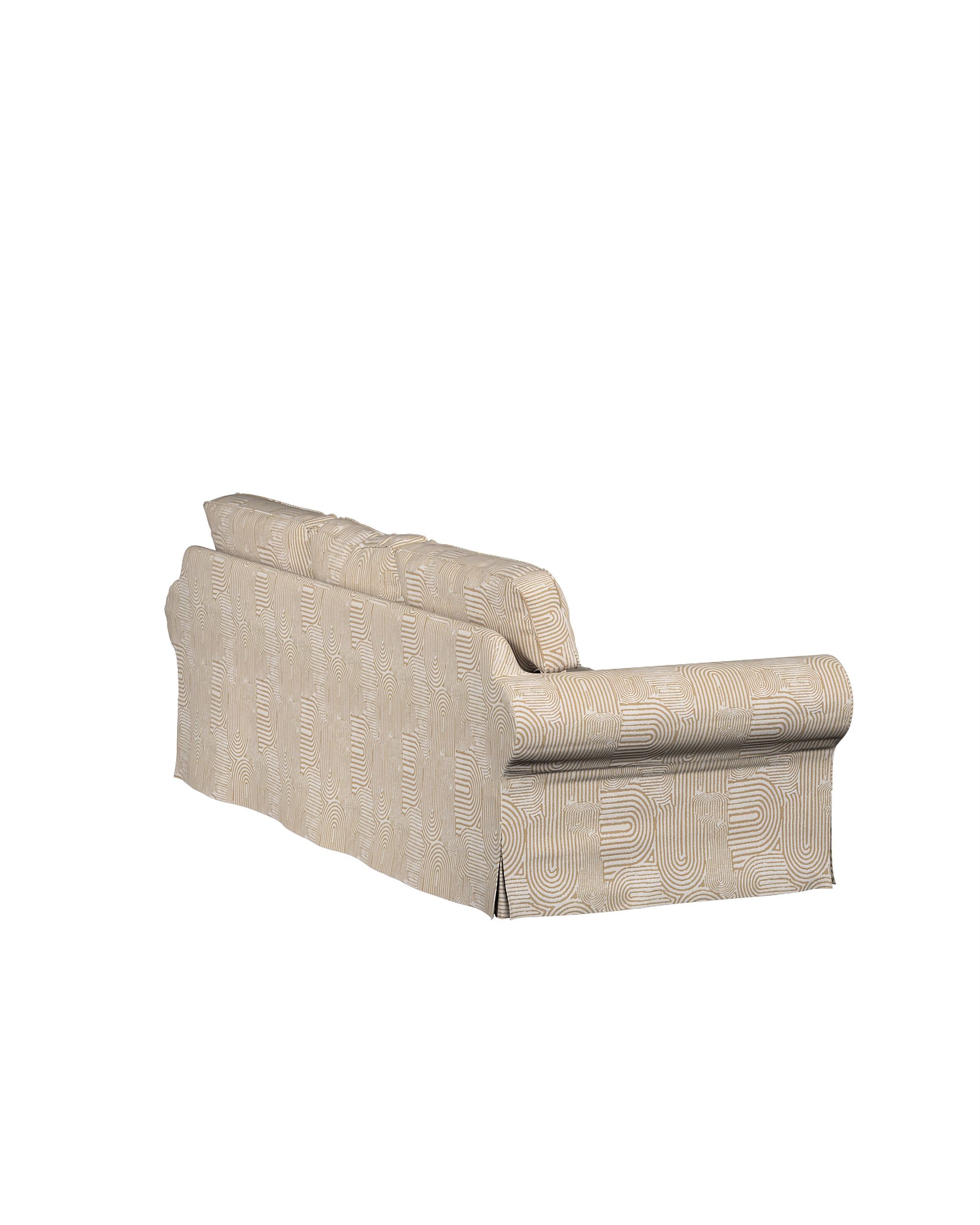 Bezug für Ektorp 3-Sitzer Schlafsofa, neues Modell (2013) Farbe beige Stoff strukturiert, gemustert (hover)