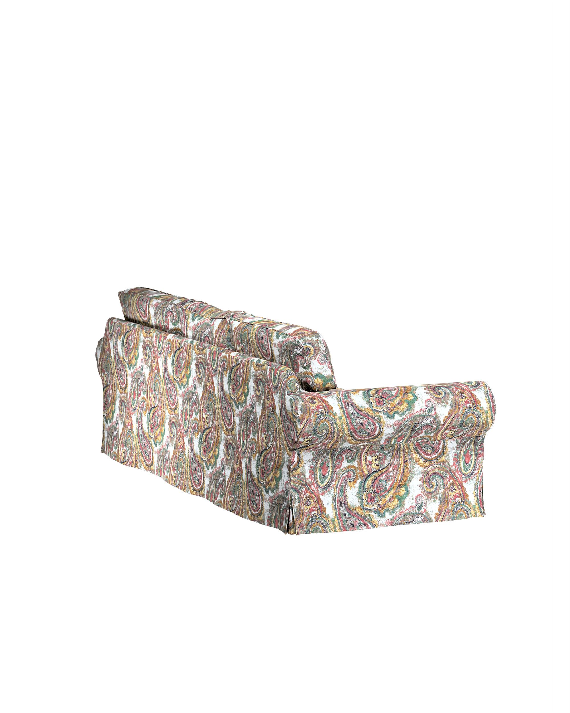 Bezug für Ektorp 3-Sitzer Schlafsofa, neues Modell (2013) Farbe bunt Stoff strukturiert, gemustert (hover)