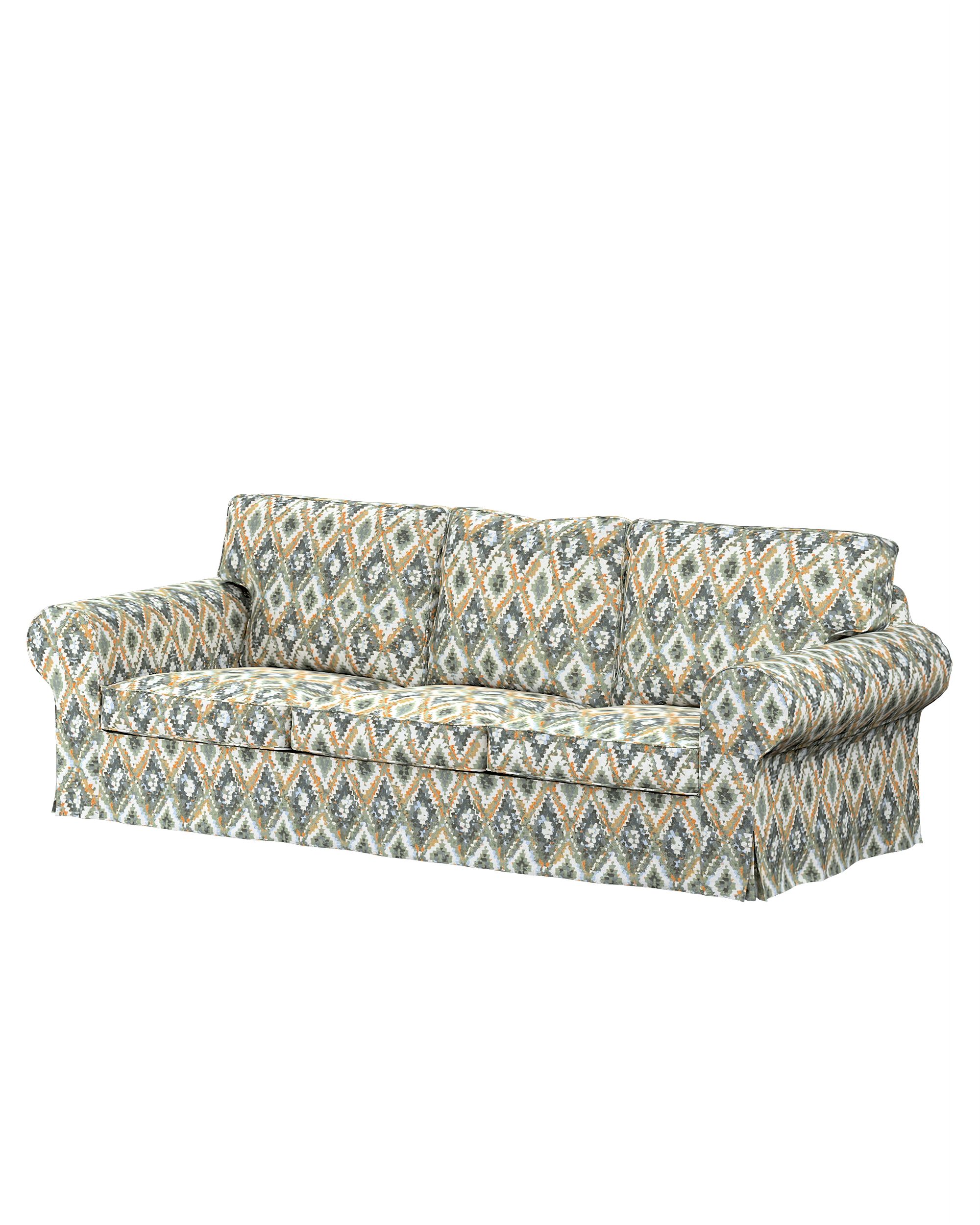 Bezug für Ektorp 3-Sitzer Schlafsofa, neues Modell (2013) Farbe blau Stoff strukturiert, gemustert