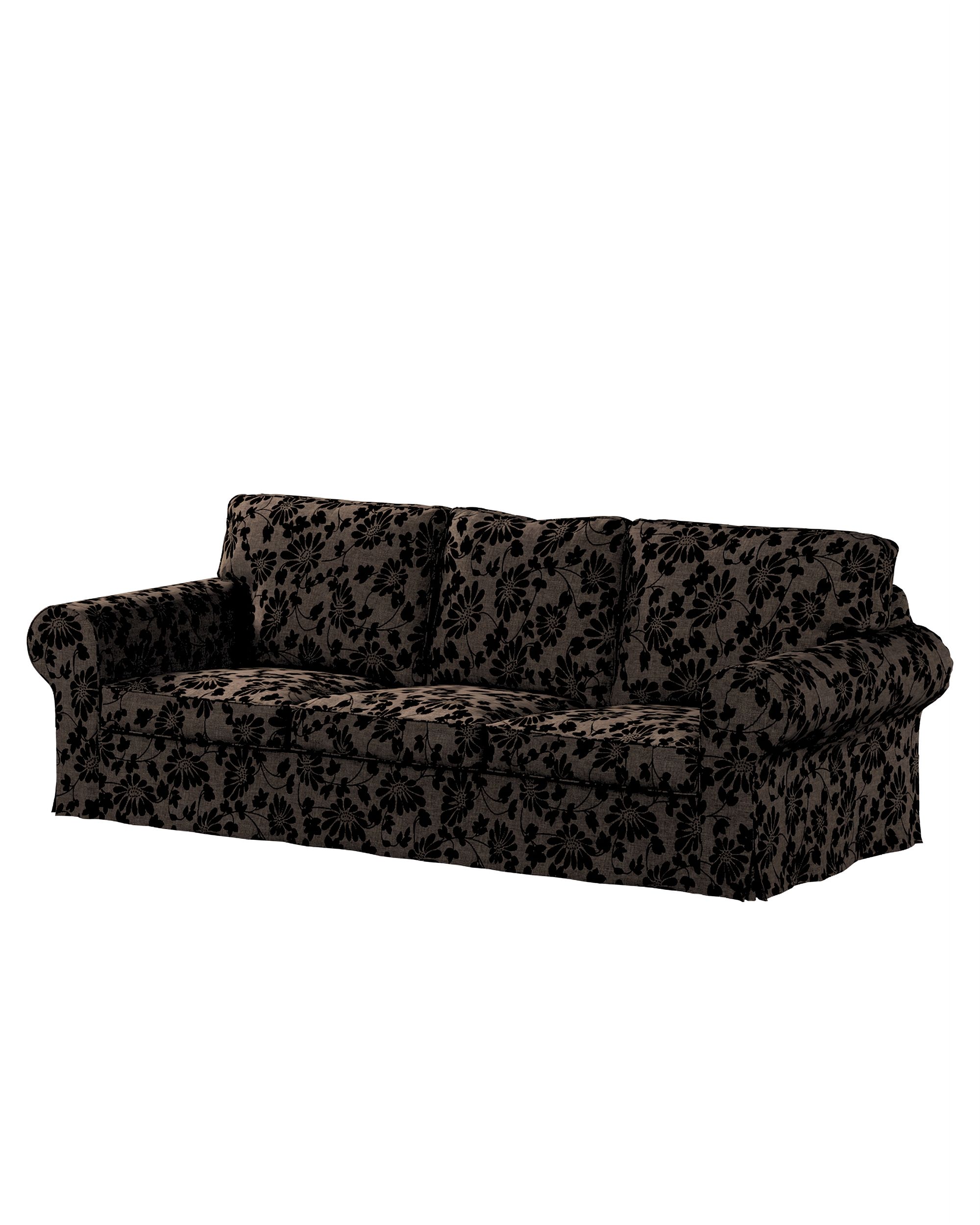 Bezug für Ektorp 3-Sitzer Schlafsofa, neues Modell (2013) Farbe braun Stoff strukturiert, gemustert