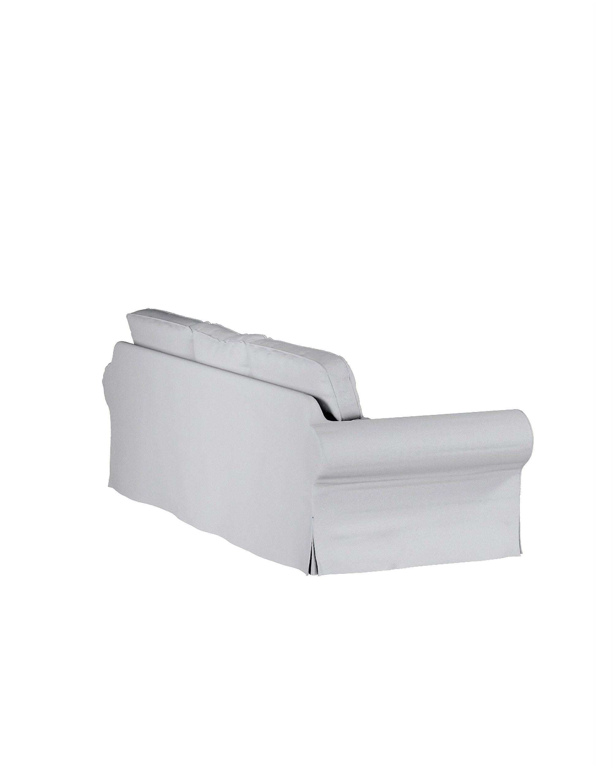 Bezug für Ektorp 3-Sitzer Schlafsofa, neues Modell (2013) Farbe weiß Stoff strukturiert (hover)