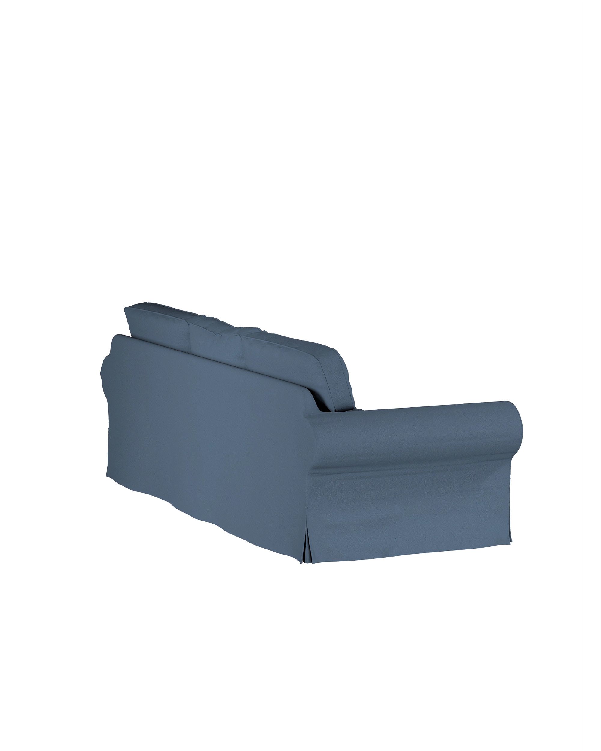Bezug für Ektorp 3-Sitzer Schlafsofa, neues Modell (2013) Farbe blau Stoff strukturiert (hover)