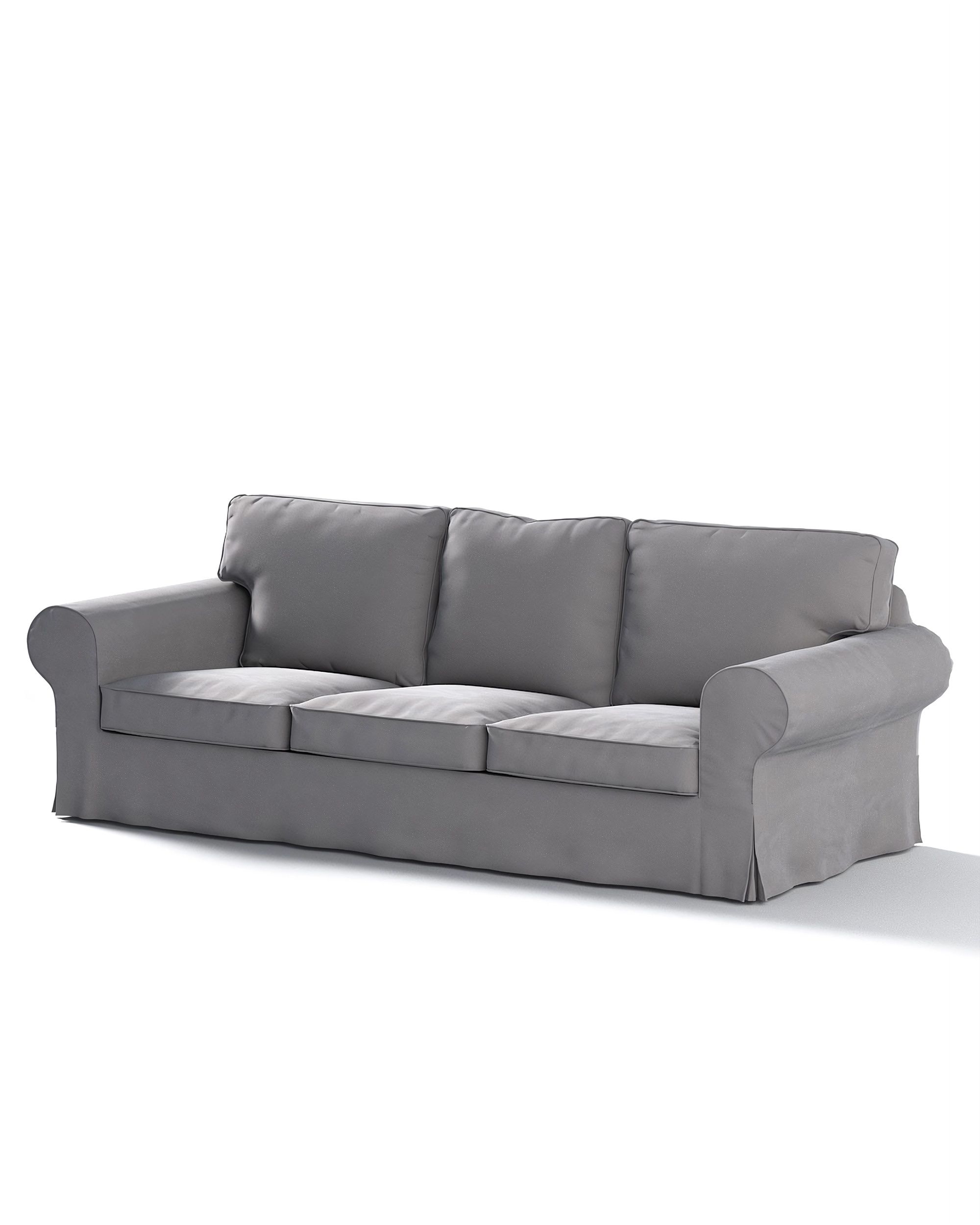 Bezug für Ektorp 3-Sitzer Schlafsofa, neues Modell (2013) Farbe grau Stoff glänzend, samt