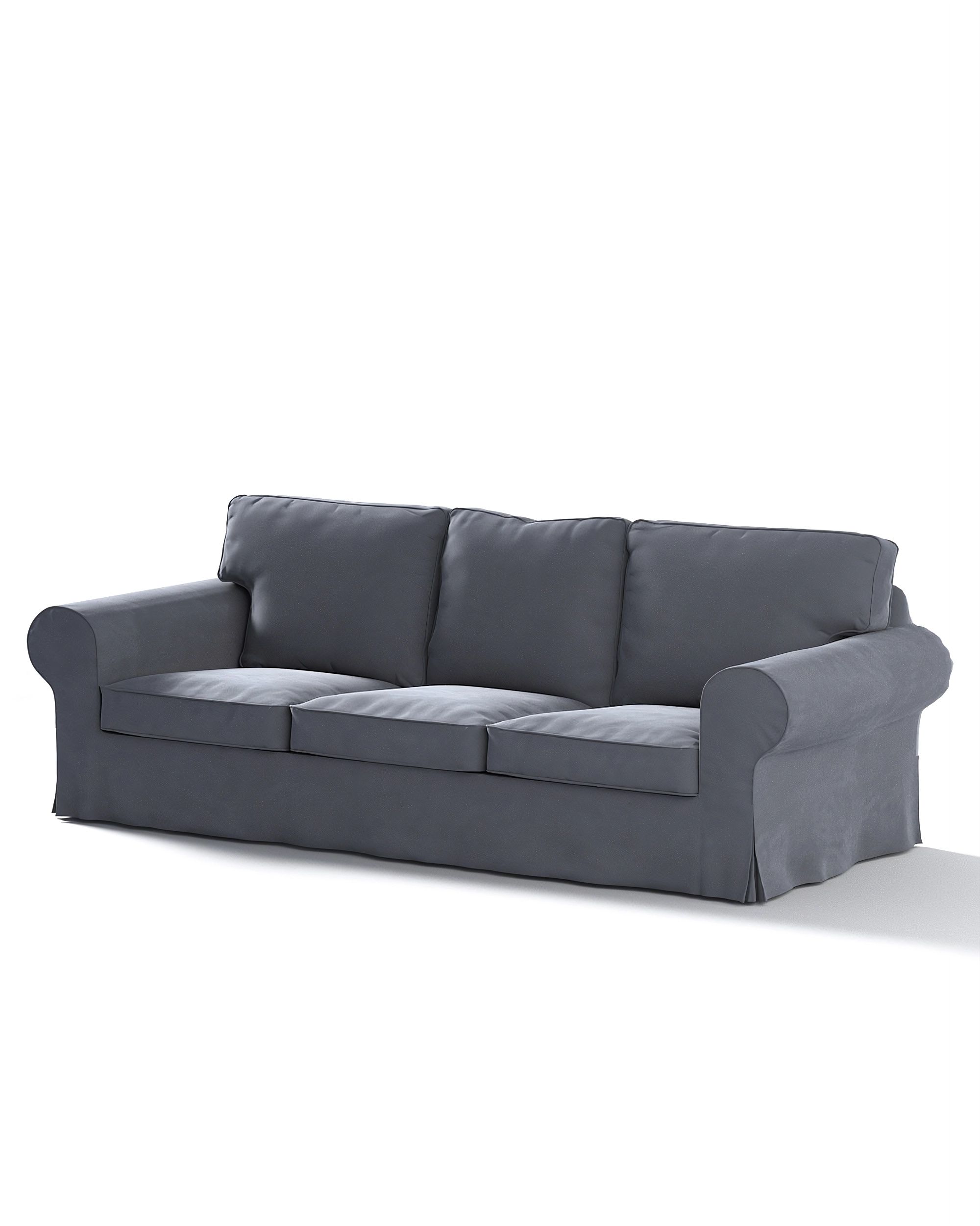 Bezug für Ektorp 3-Sitzer Schlafsofa, neues Modell (2013) Farbe grau Stoff glänzend, samt