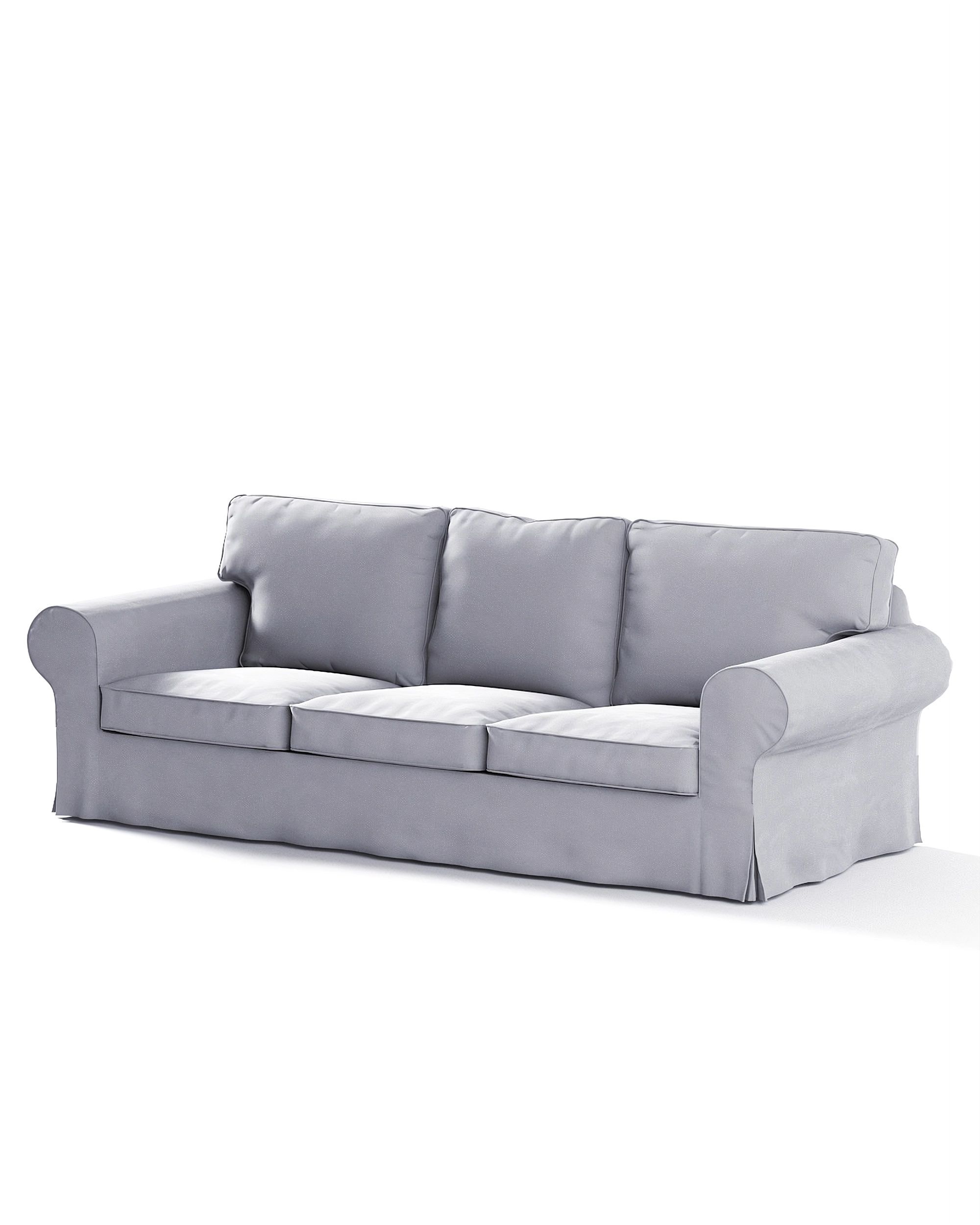 Bezug für Ektorp 3-Sitzer Schlafsofa, neues Modell (2013) Farbe grau Stoff glänzend, samt