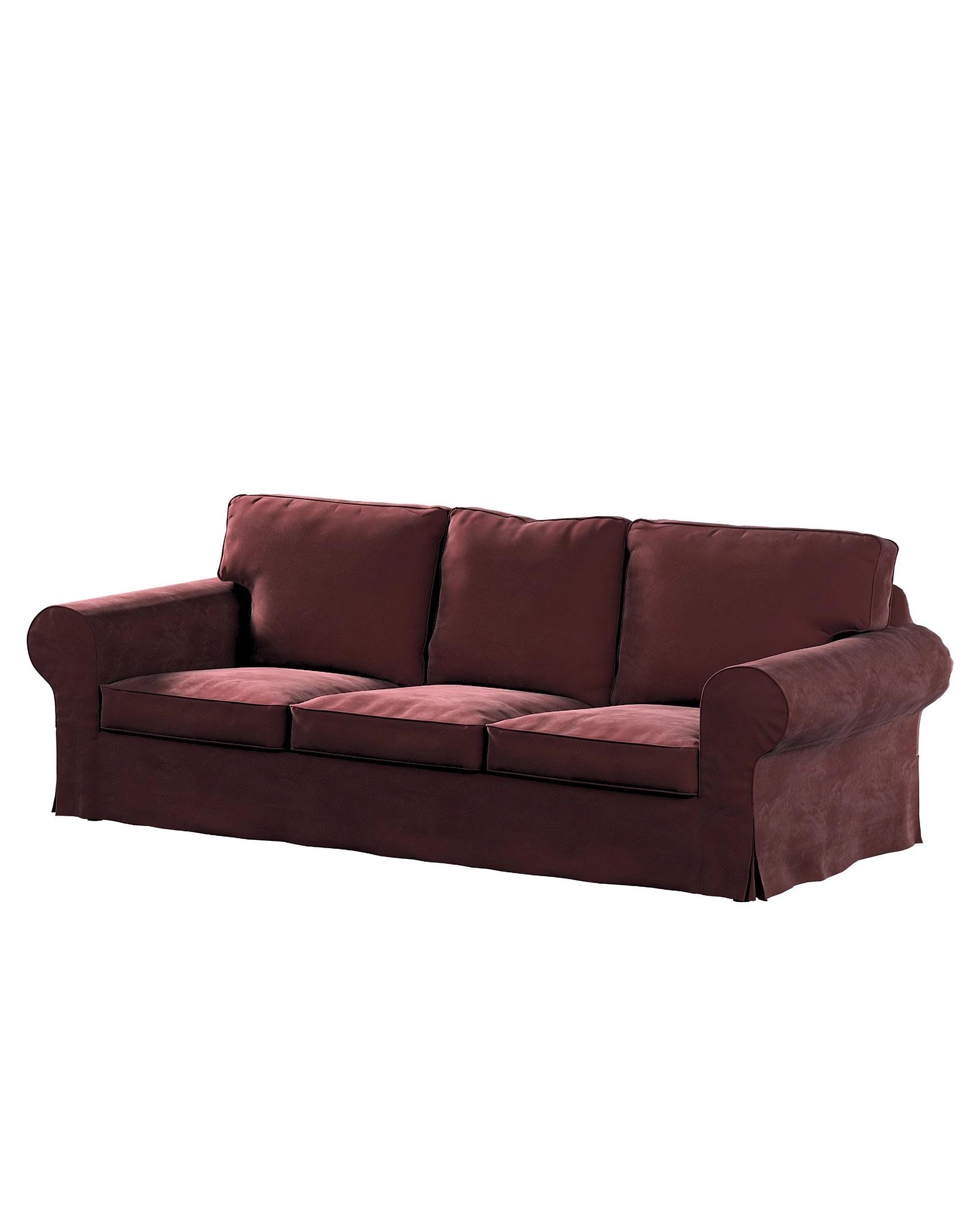 Bezug für Ektorp 3-Sitzer Schlafsofa, neues Modell (2013) Farbe rot Stoff glänzend, samt