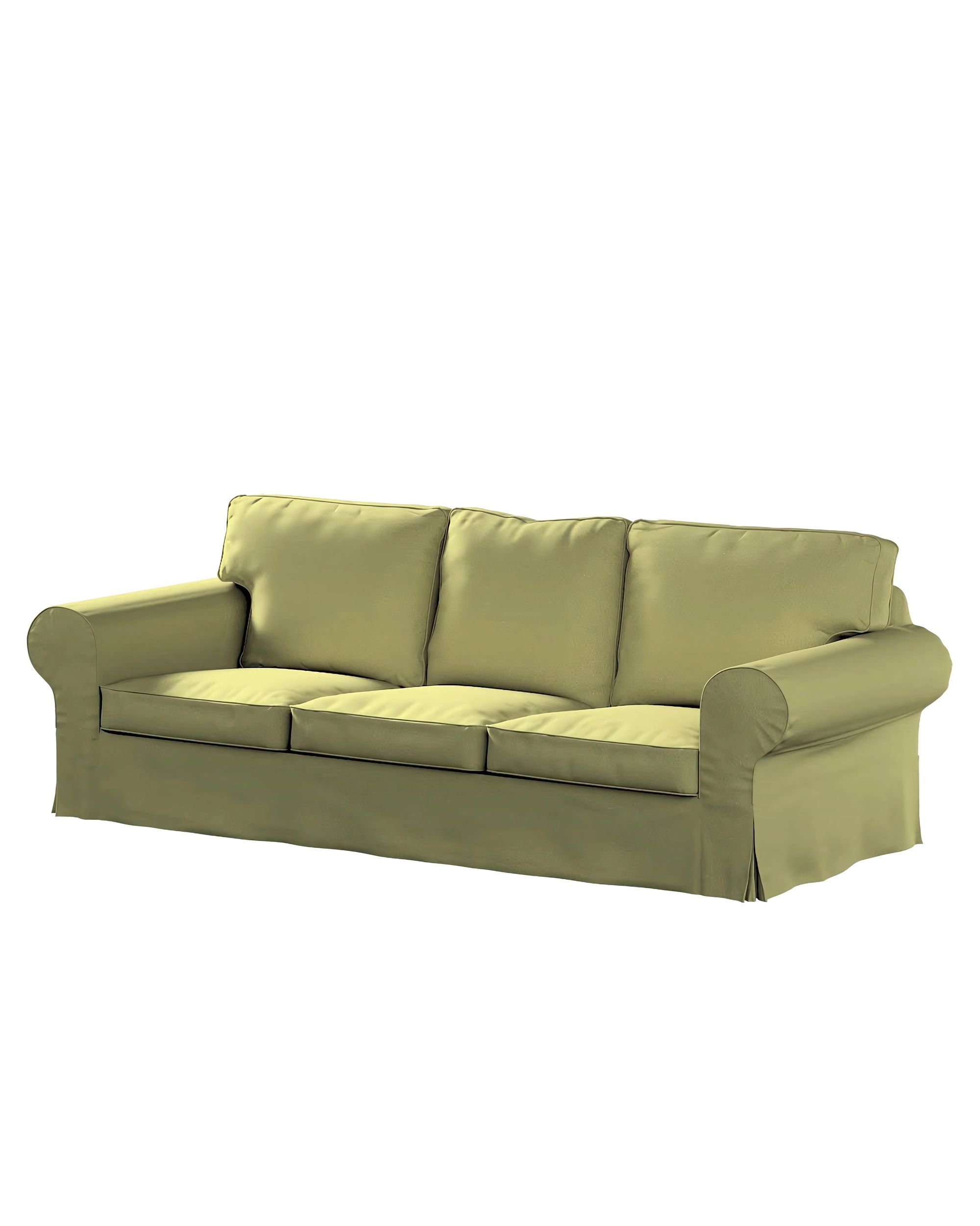 Bezug für Ektorp 3-Sitzer Schlafsofa, neues Modell (2013) Farbe grün Stoff glänzend, samt