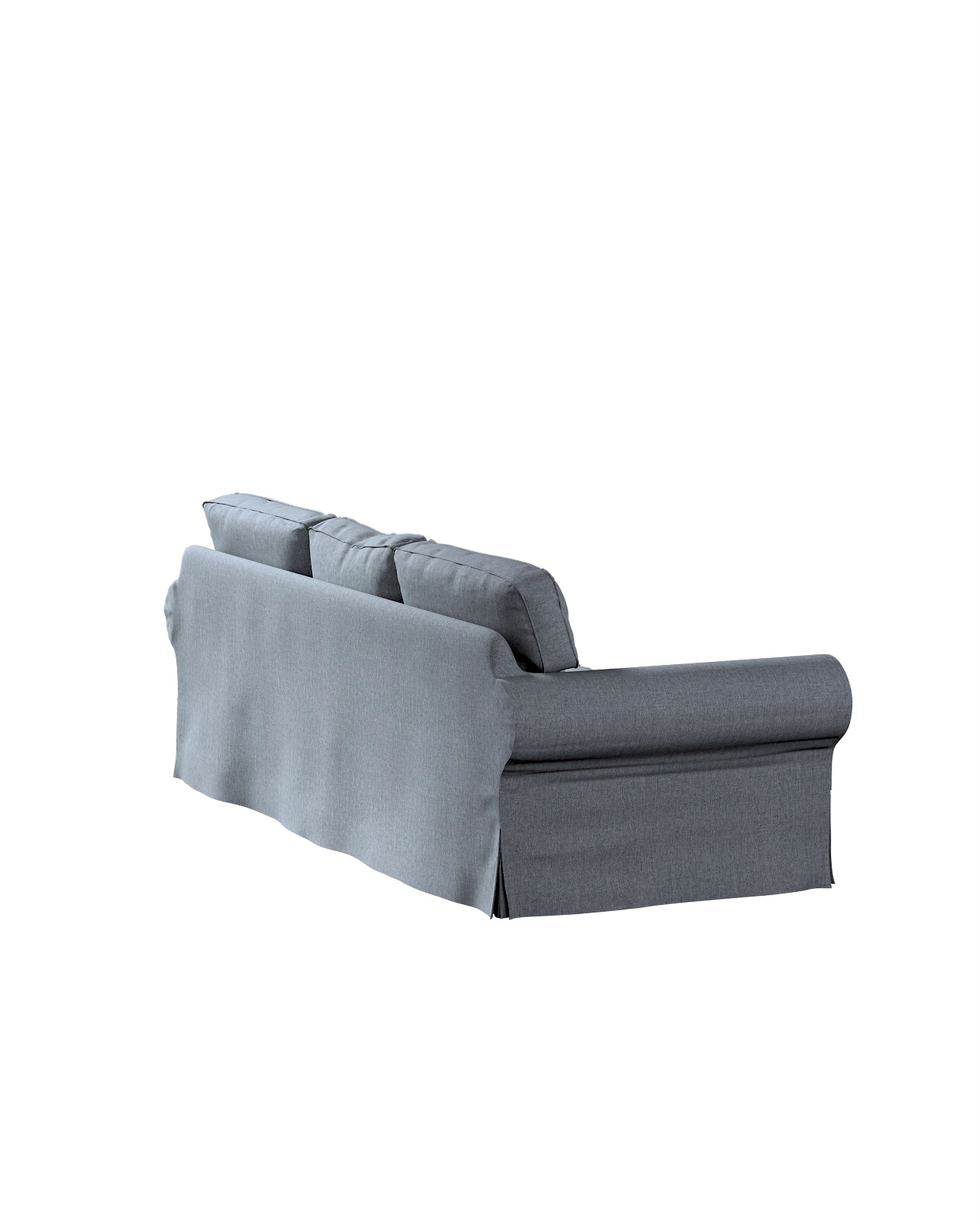 Bezug für Ektorp 3-Sitzer Schlafsofa, neues Modell (2013) Farbe grau Stoff strukturiert (hover)