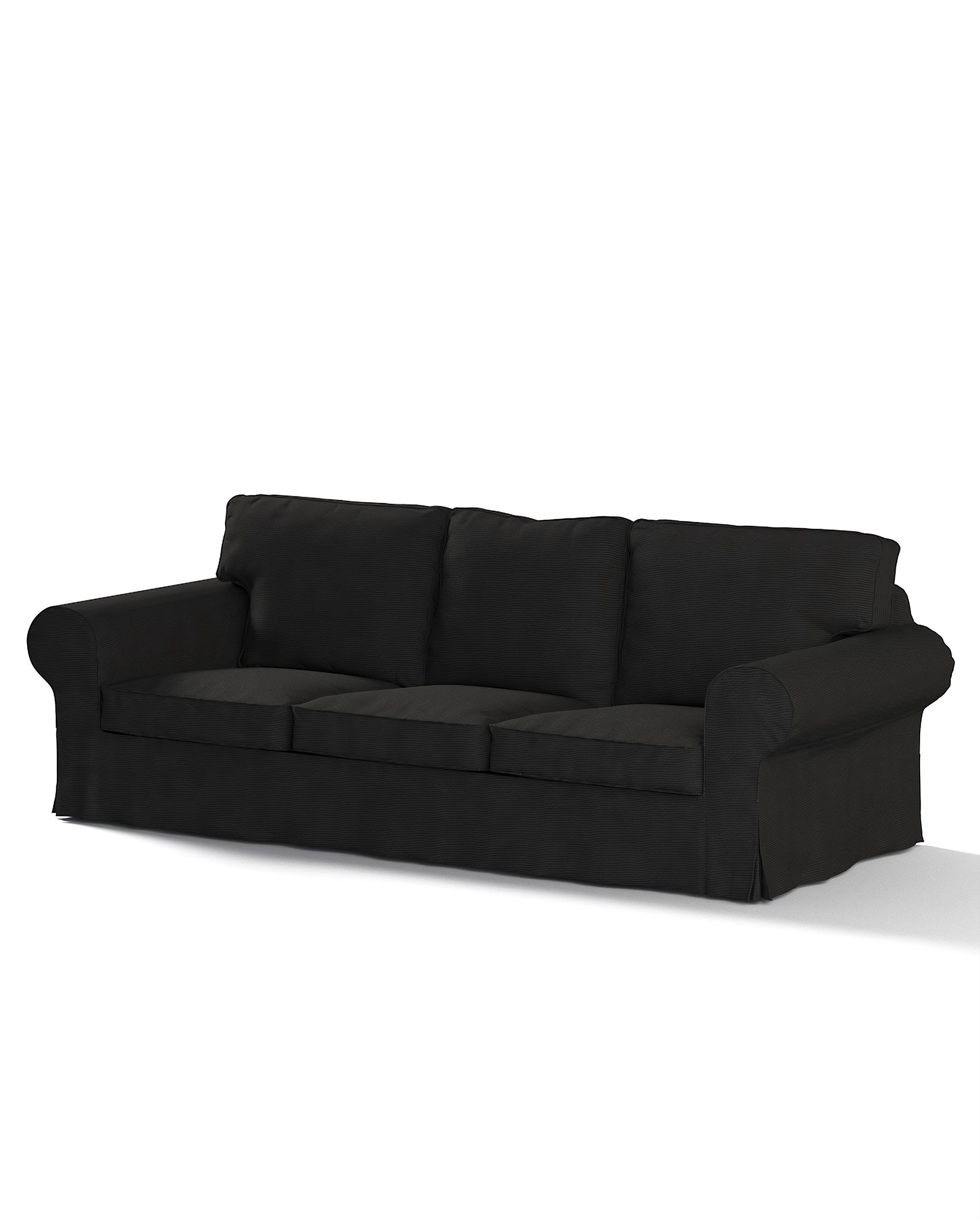 Bezug für Ektorp 3-Sitzer Schlafsofa, neues Modell (2013) Farbe schwarz Stoff strukturiert