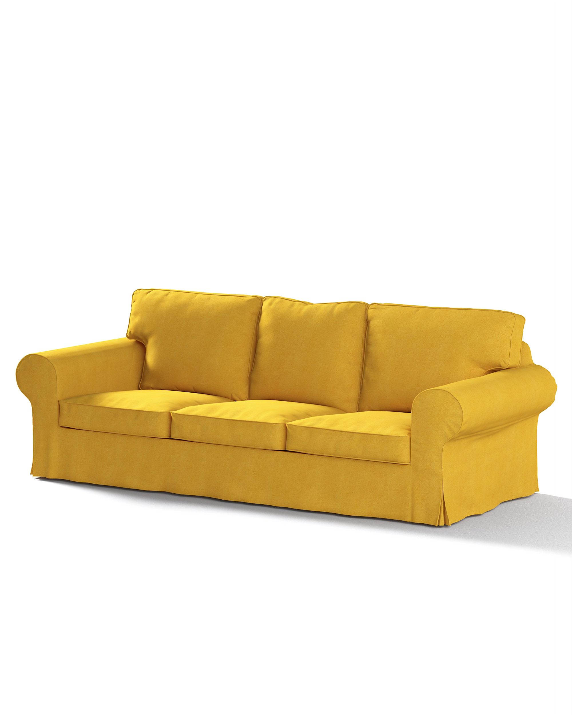 Bezug für Ektorp 3-Sitzer Schlafsofa, neues Modell (2013) Farbe gelb Stoff strukturiert