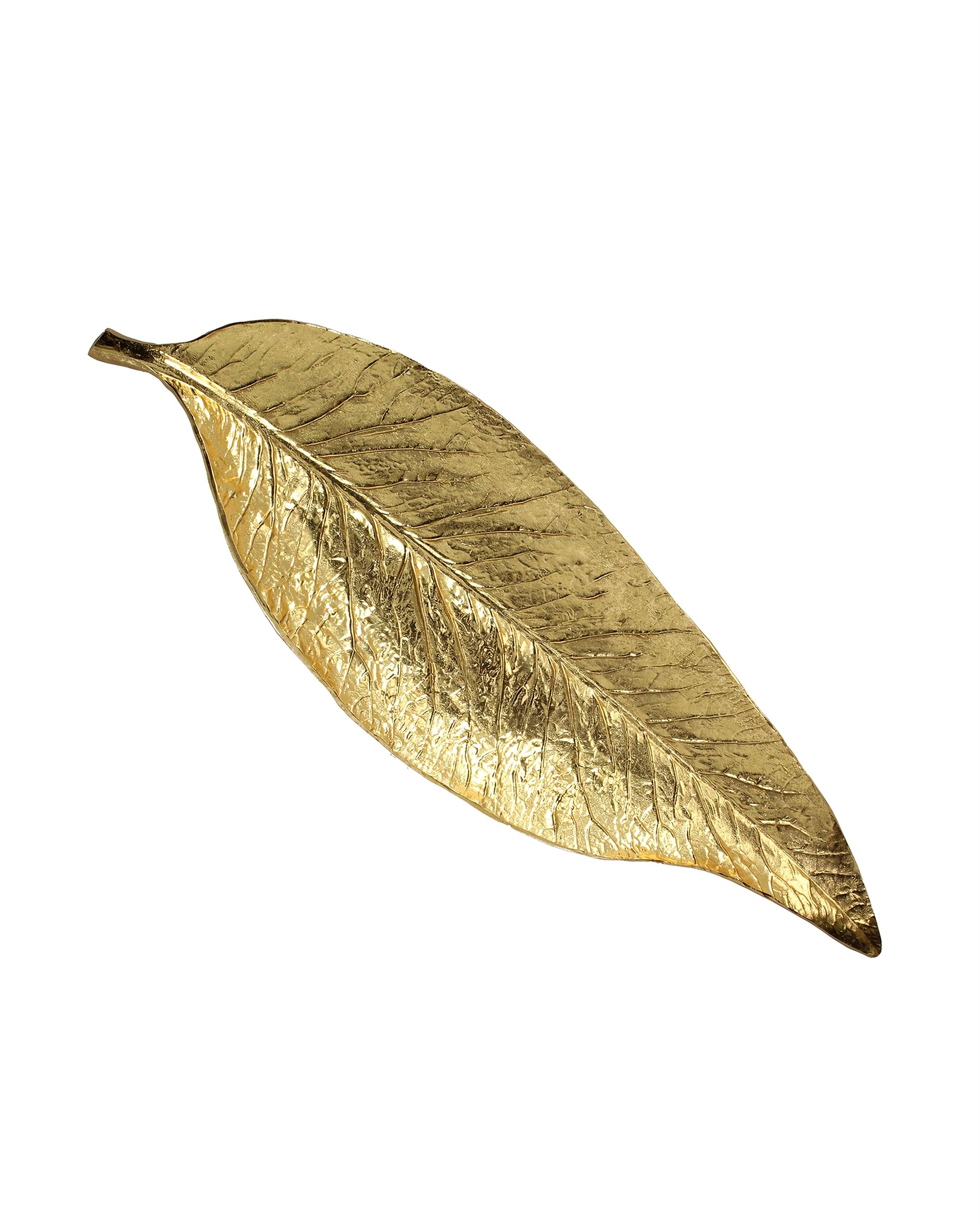 Servierplatte Golden Leaf 19x58 cm