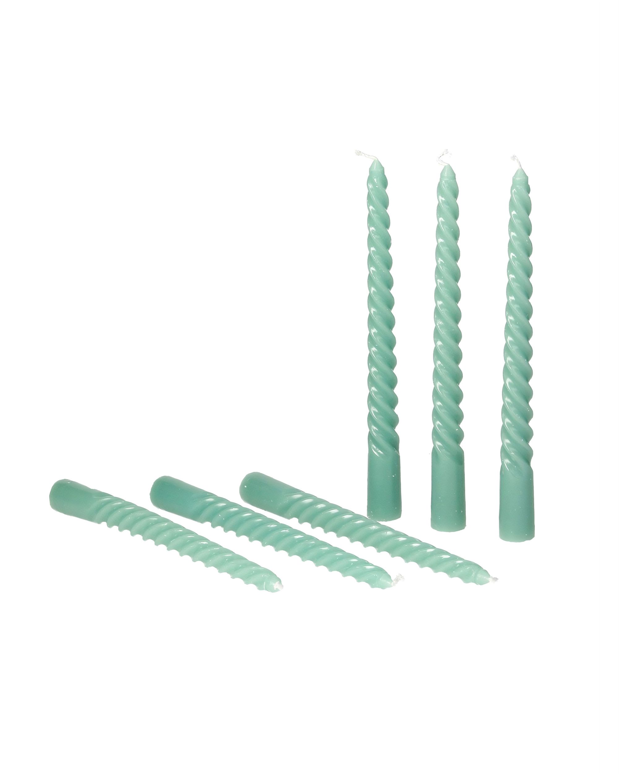 Spiralkerzen im Set Pazzo 6 Stck. green