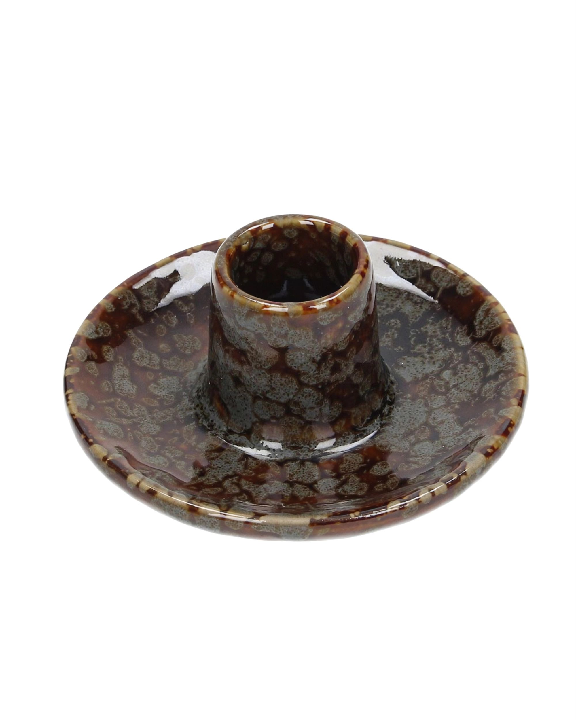 Leuchter Single 9x6cm brown