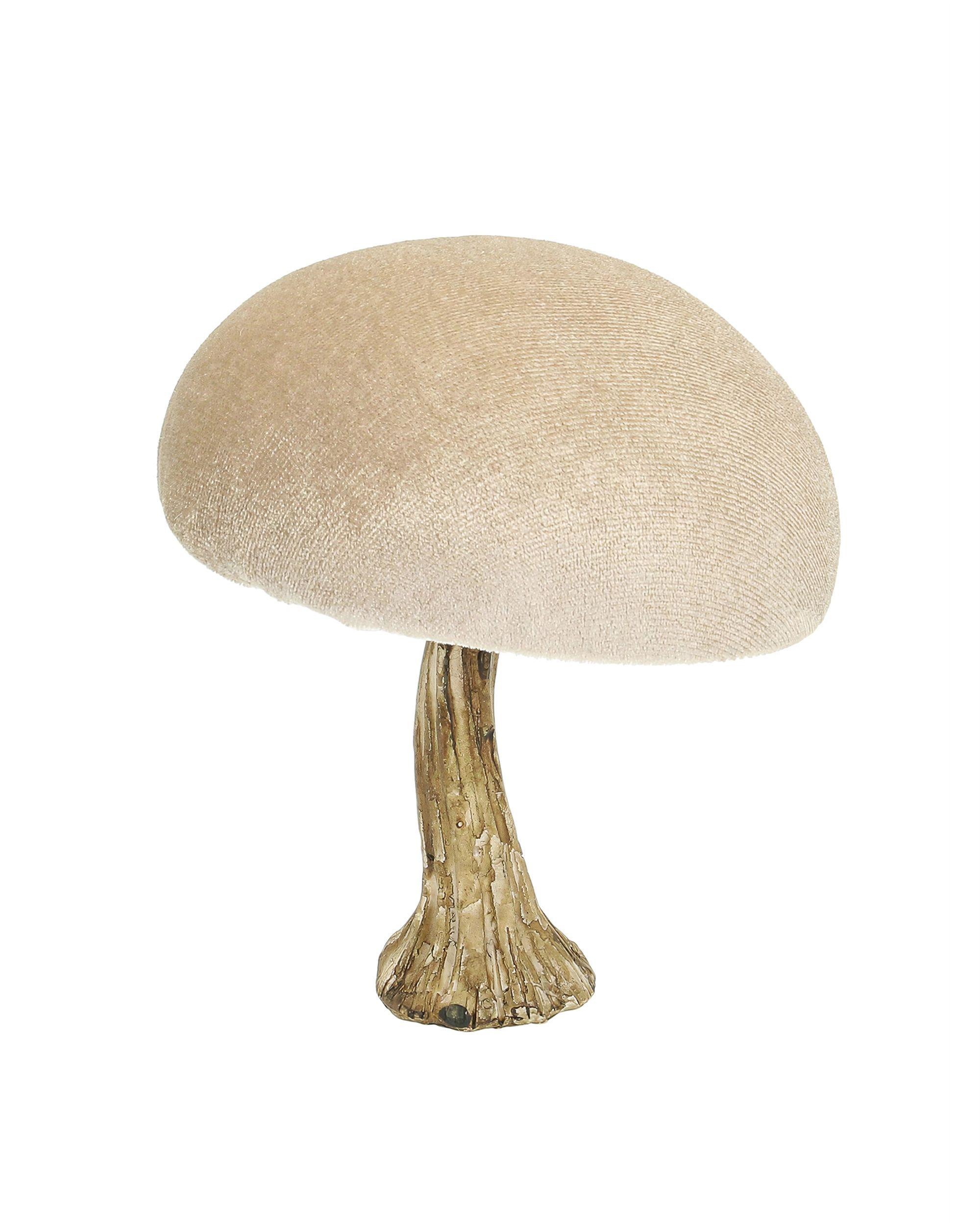 Deko-Figur Velvet Mushroom 12 cm beige