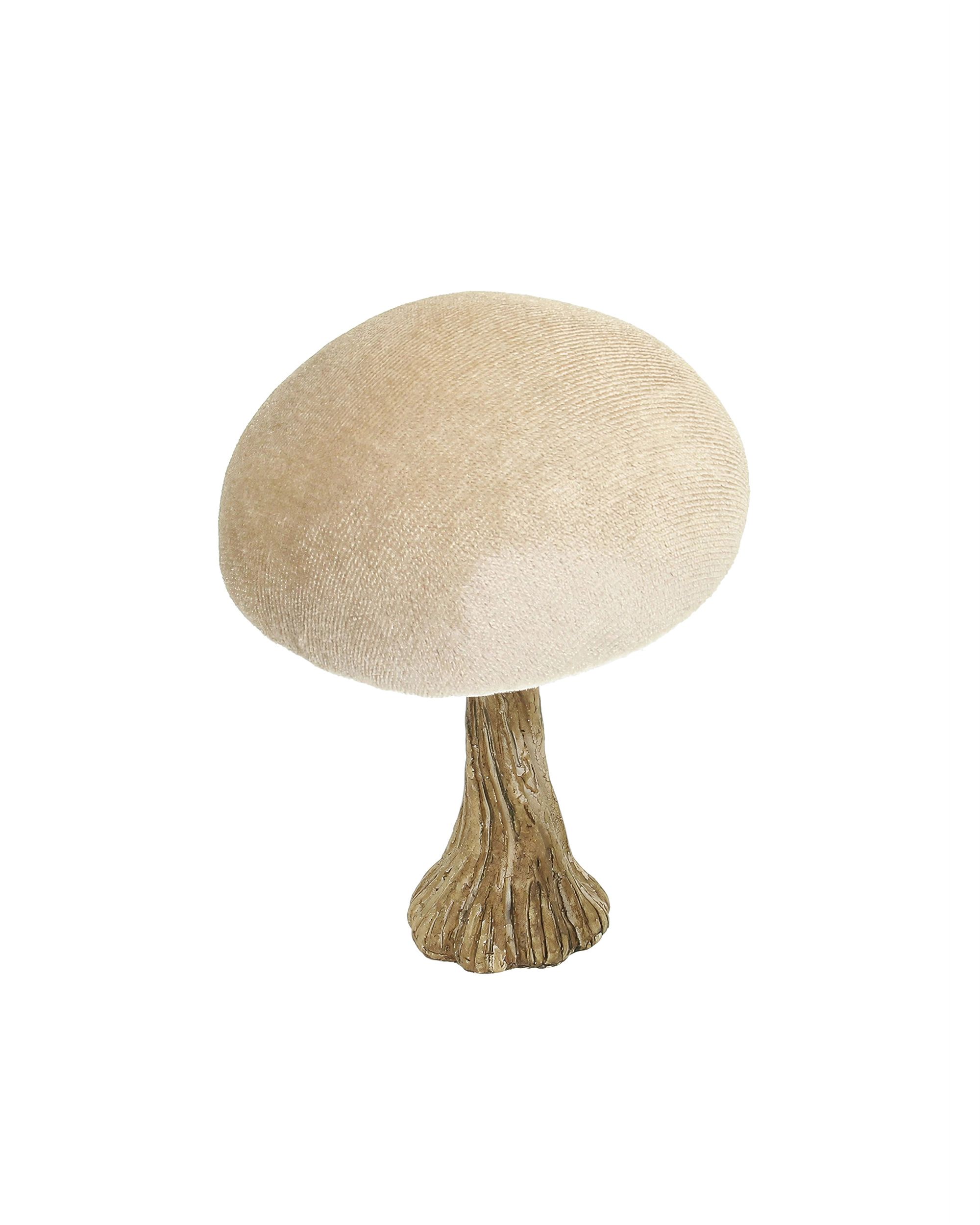 Deko-Figur Velvet Mushroom 10 cm beige