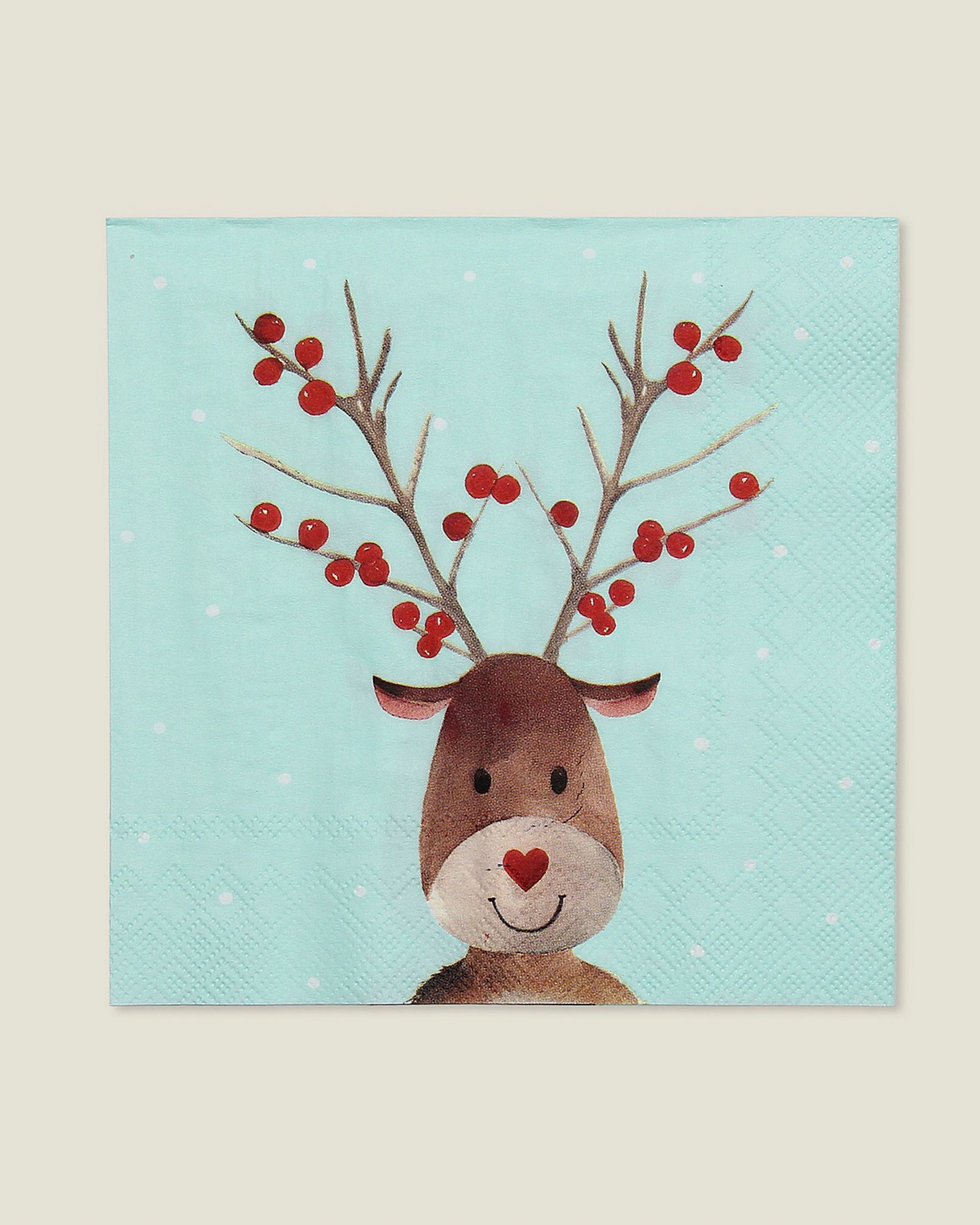 Weihnachtsservietten Reindeer Dots 20 Stck.